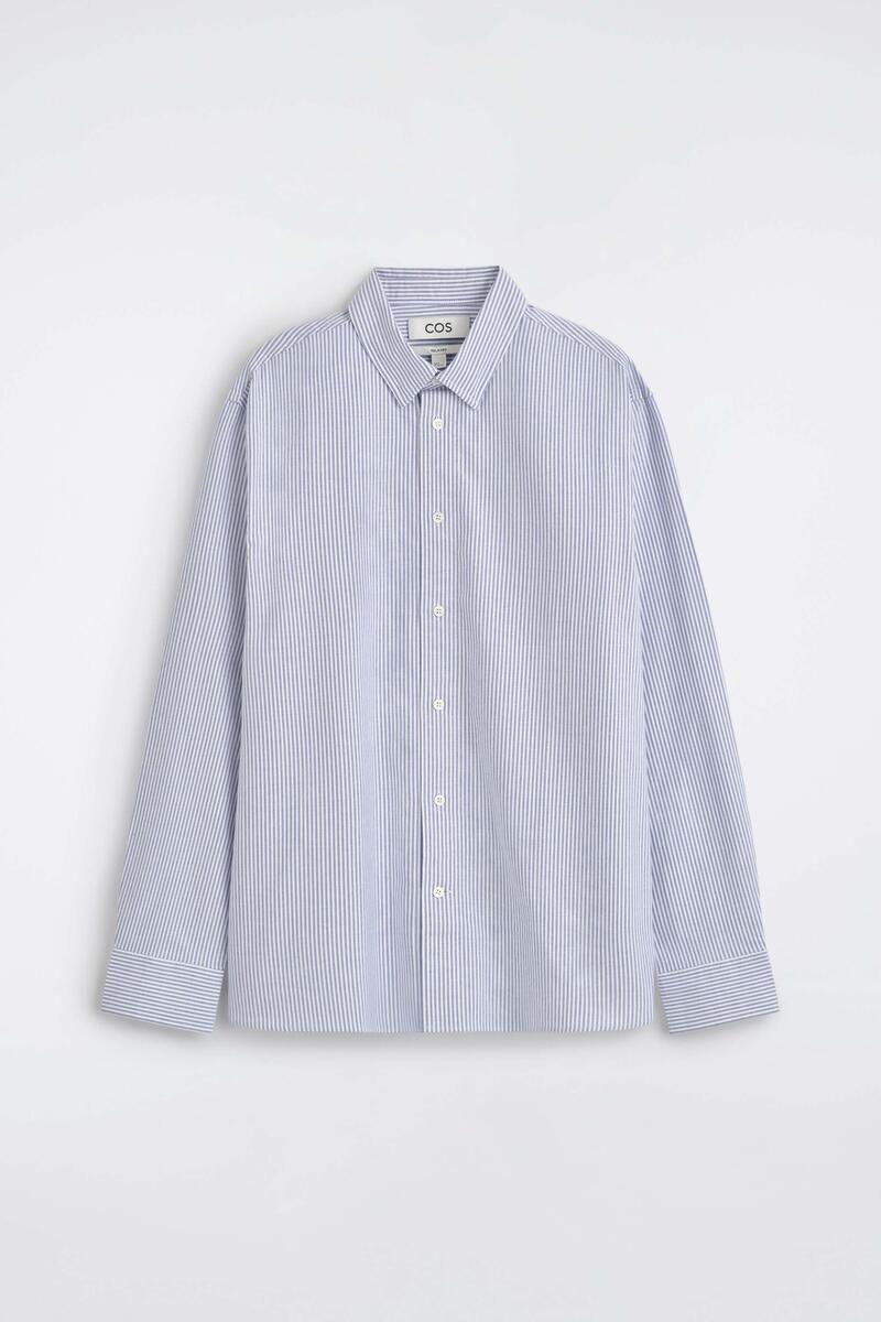 Cotton Oxford Shirt in Blue