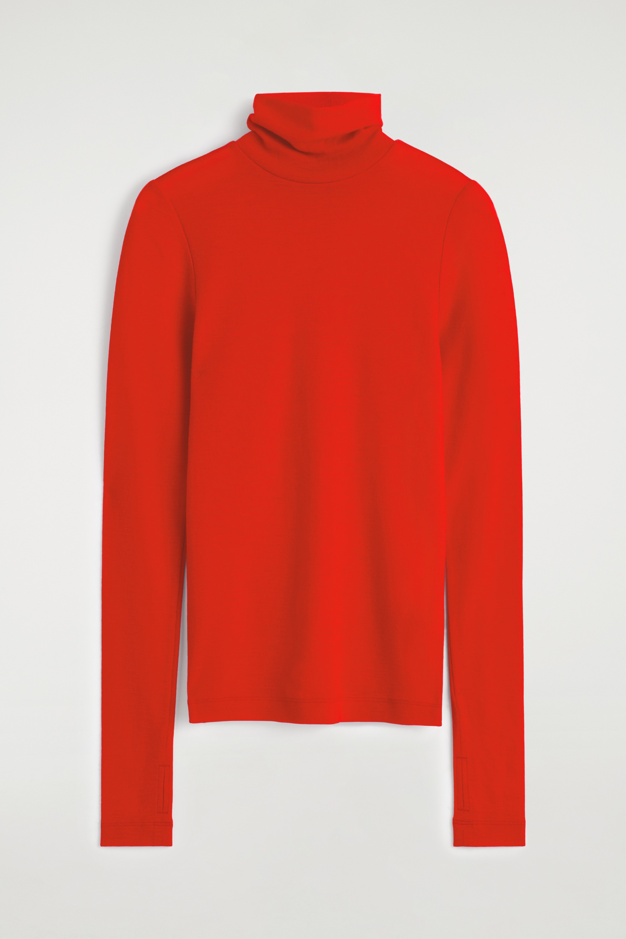 MAGLIA A COLLO ALTO IN LANA - ARANCIONE