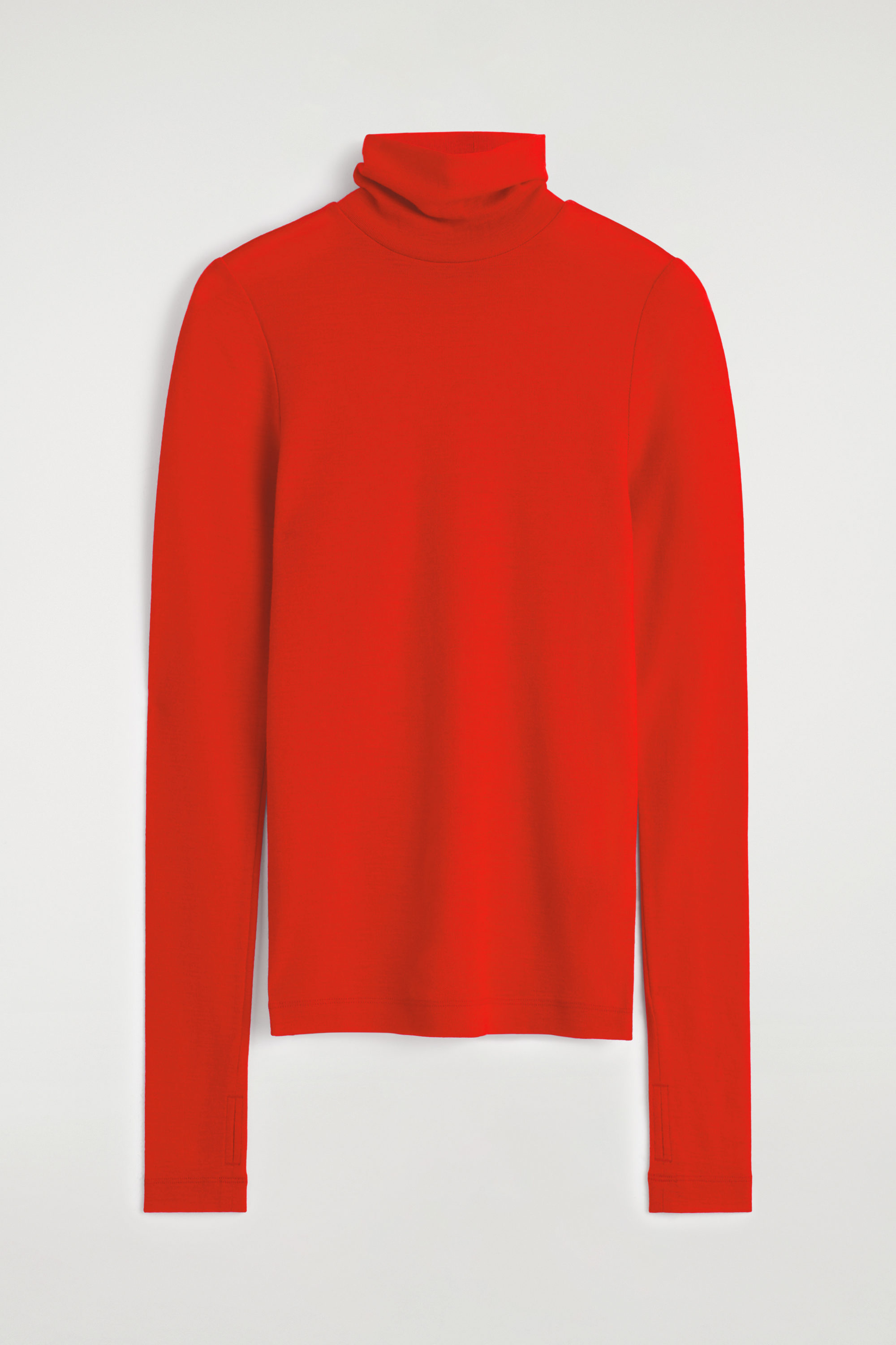 WOOL TURTLENECK TOP - ORANGE | COS US