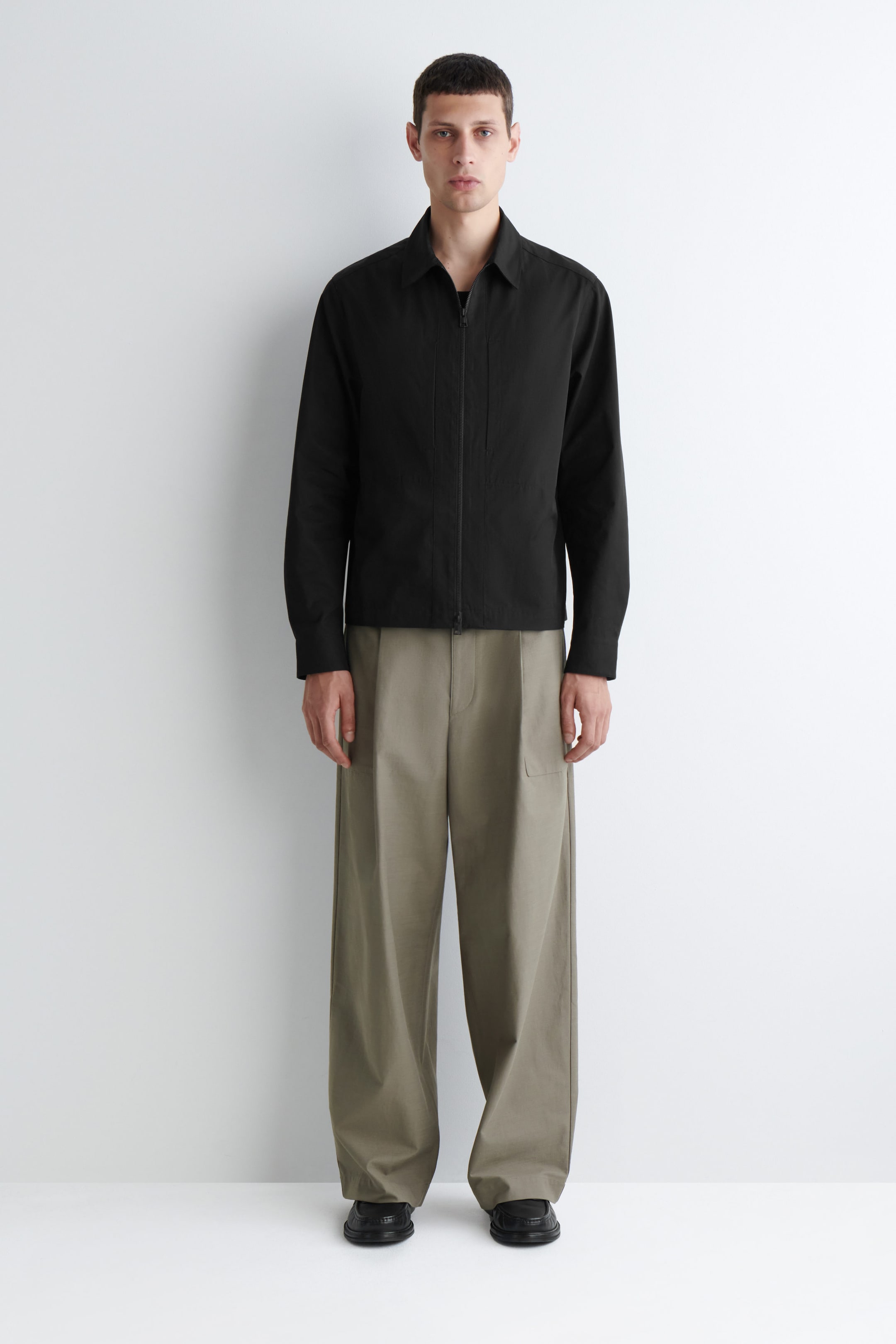 COTTON ZIPPED OVERSHIRT