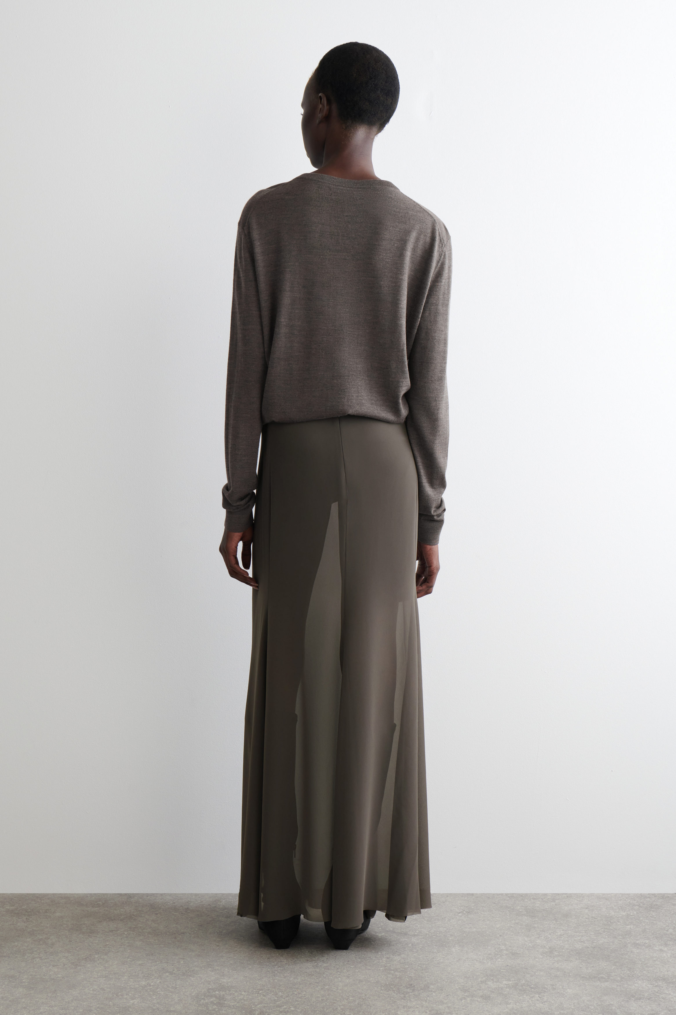 SHEER MAXI SKIRT - STONE | COS