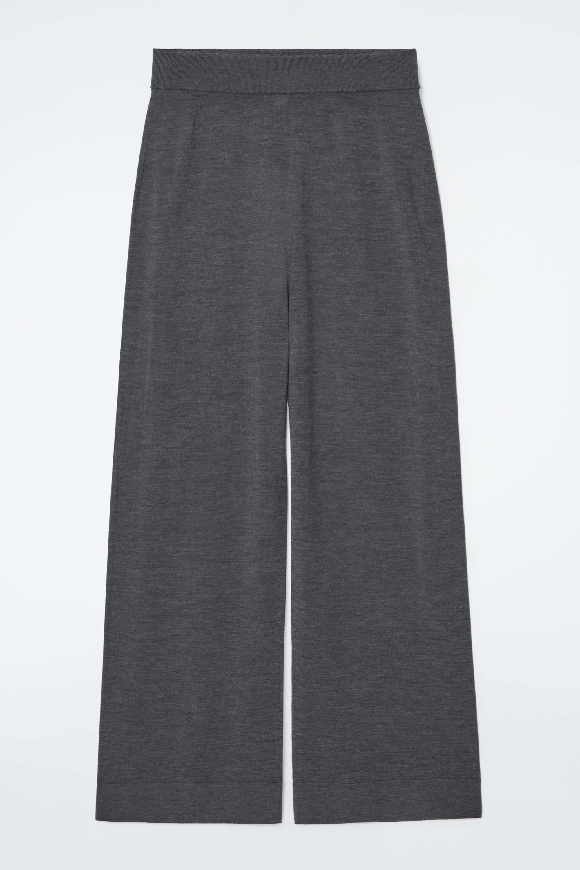 MERINO WOOL TROUSERS - DARK GREY | COS
