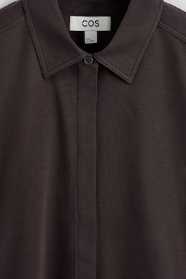 PIMA COTTON-JERSEY SHIRT — DARK BROWN 6