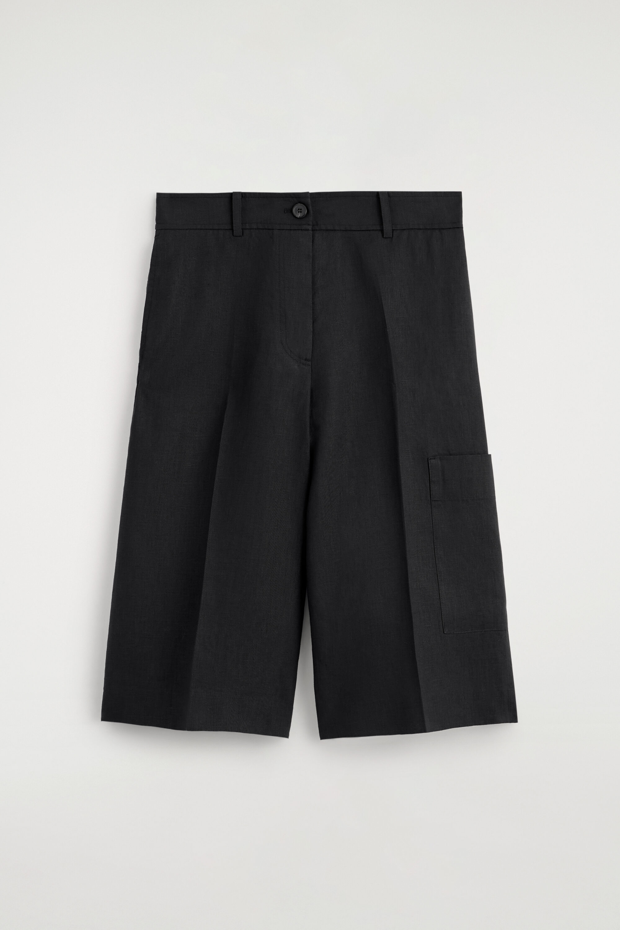 Linen utility bermuda shorts