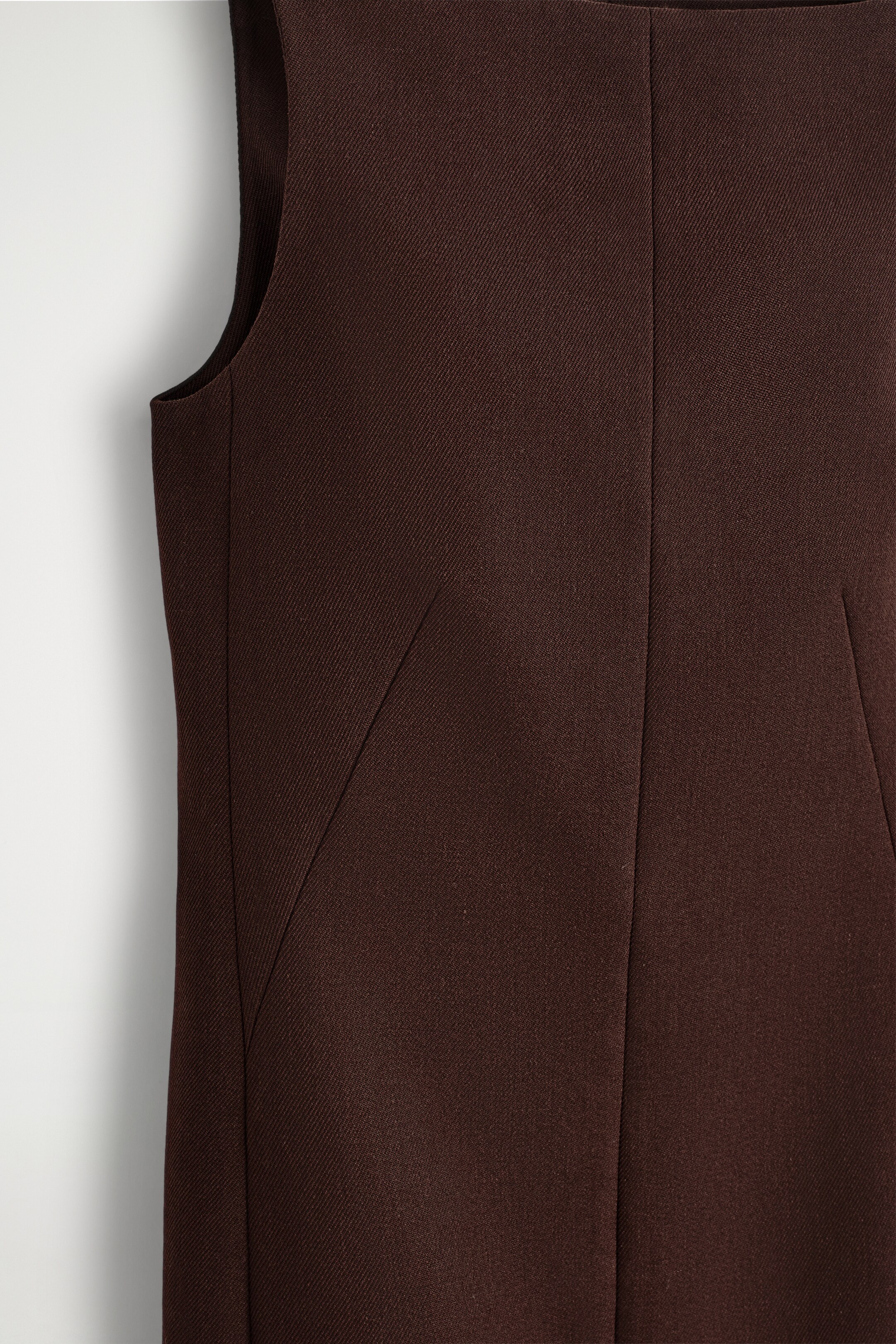 Ver imagem maior: Vestido midi em lã alfaiataria - CASTANHO - SENHORA | H&M PT 6