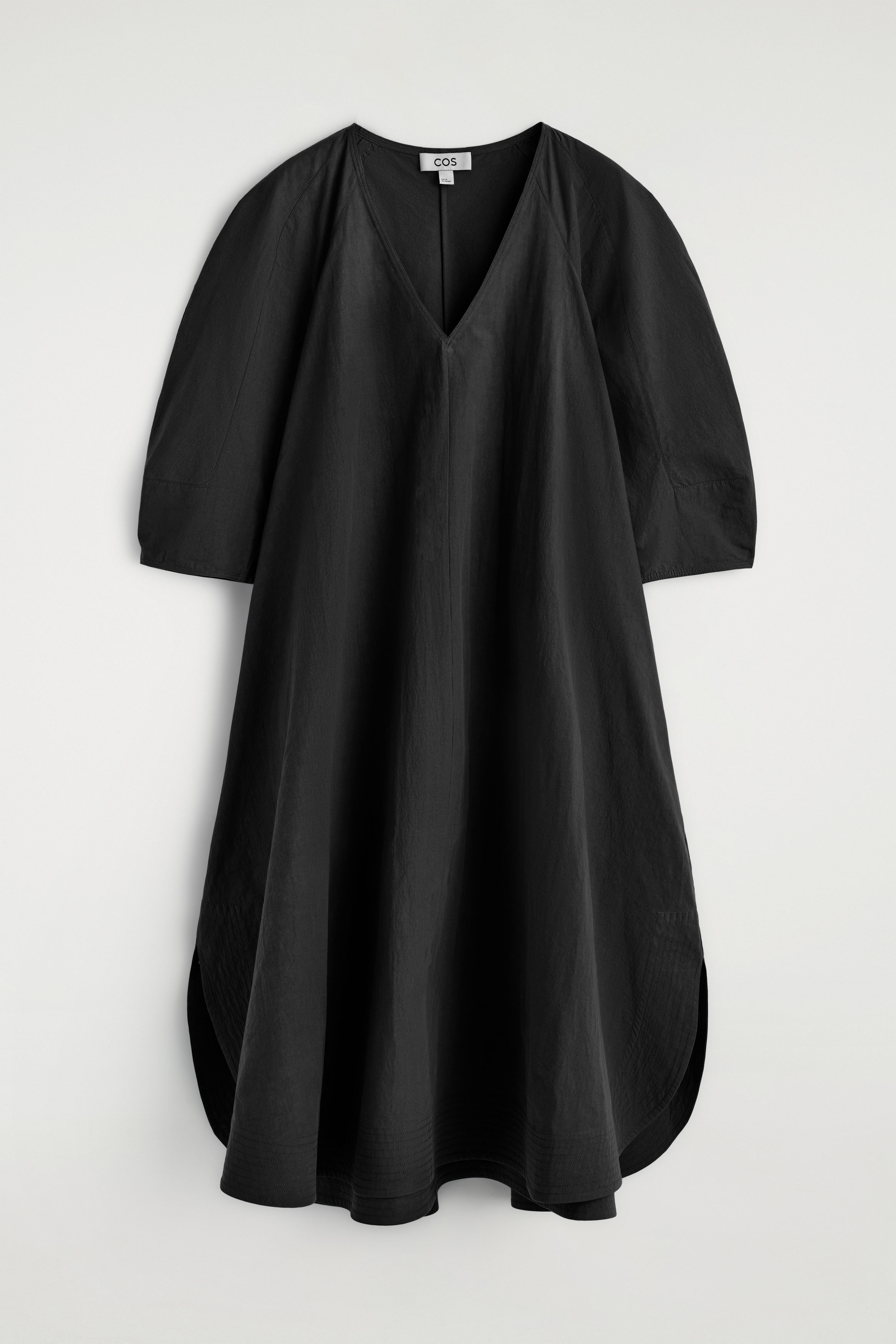 knee length dresses for ladies Nellie Maxi Dress Black Linen