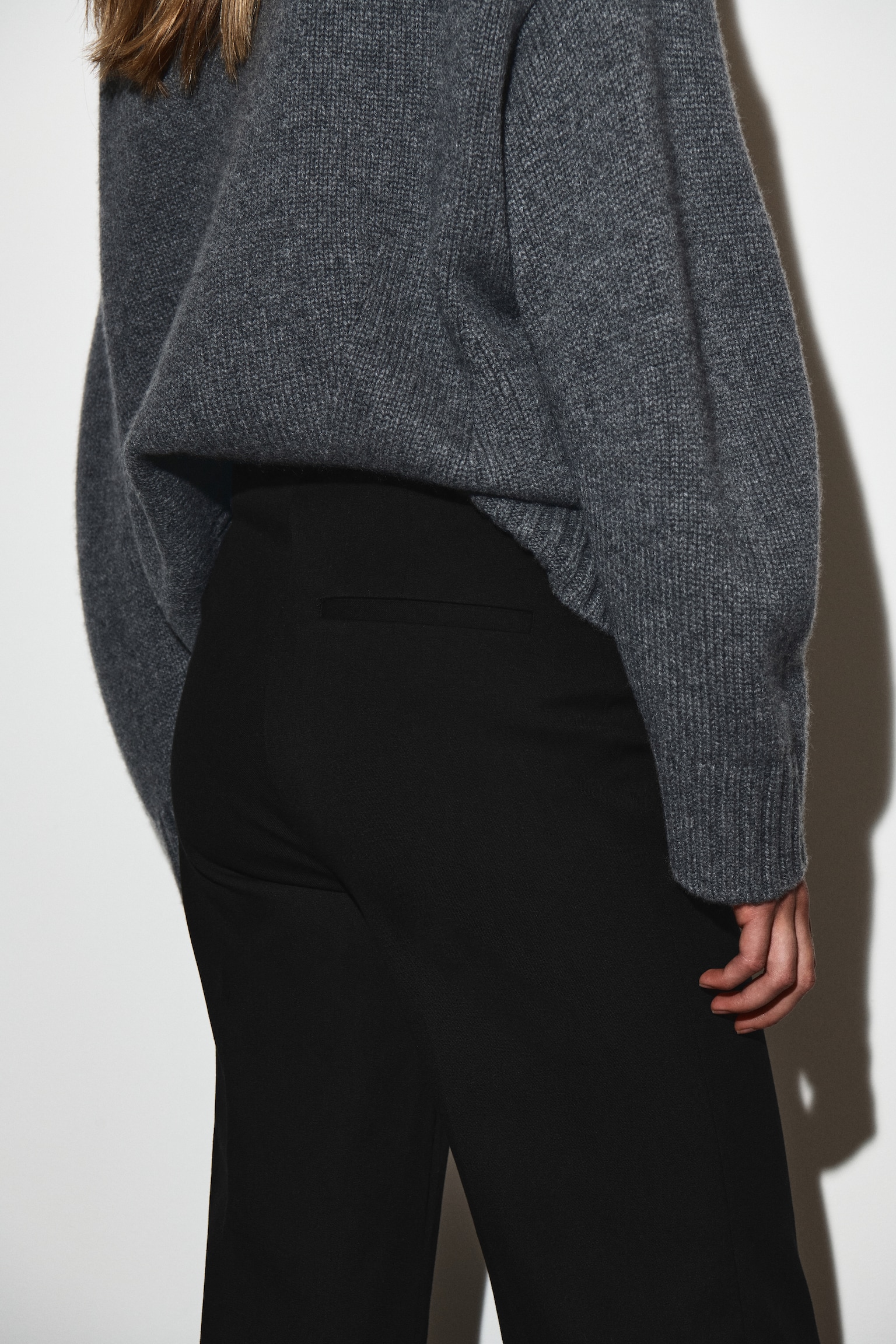 PANTALONI SARTORIALI CROPPED - NERO - 3