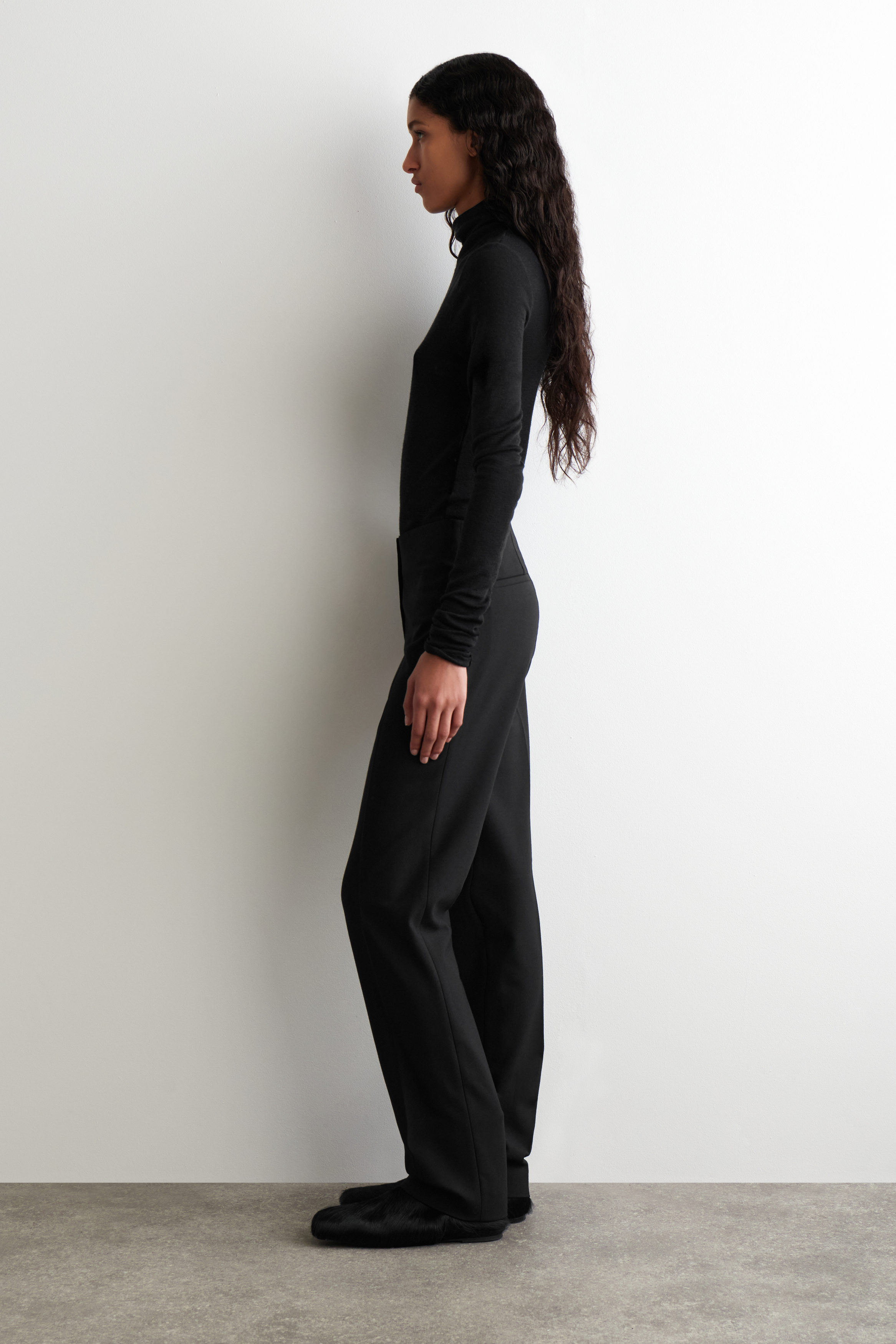 PANTALONI SLIM IN MISTO LANA