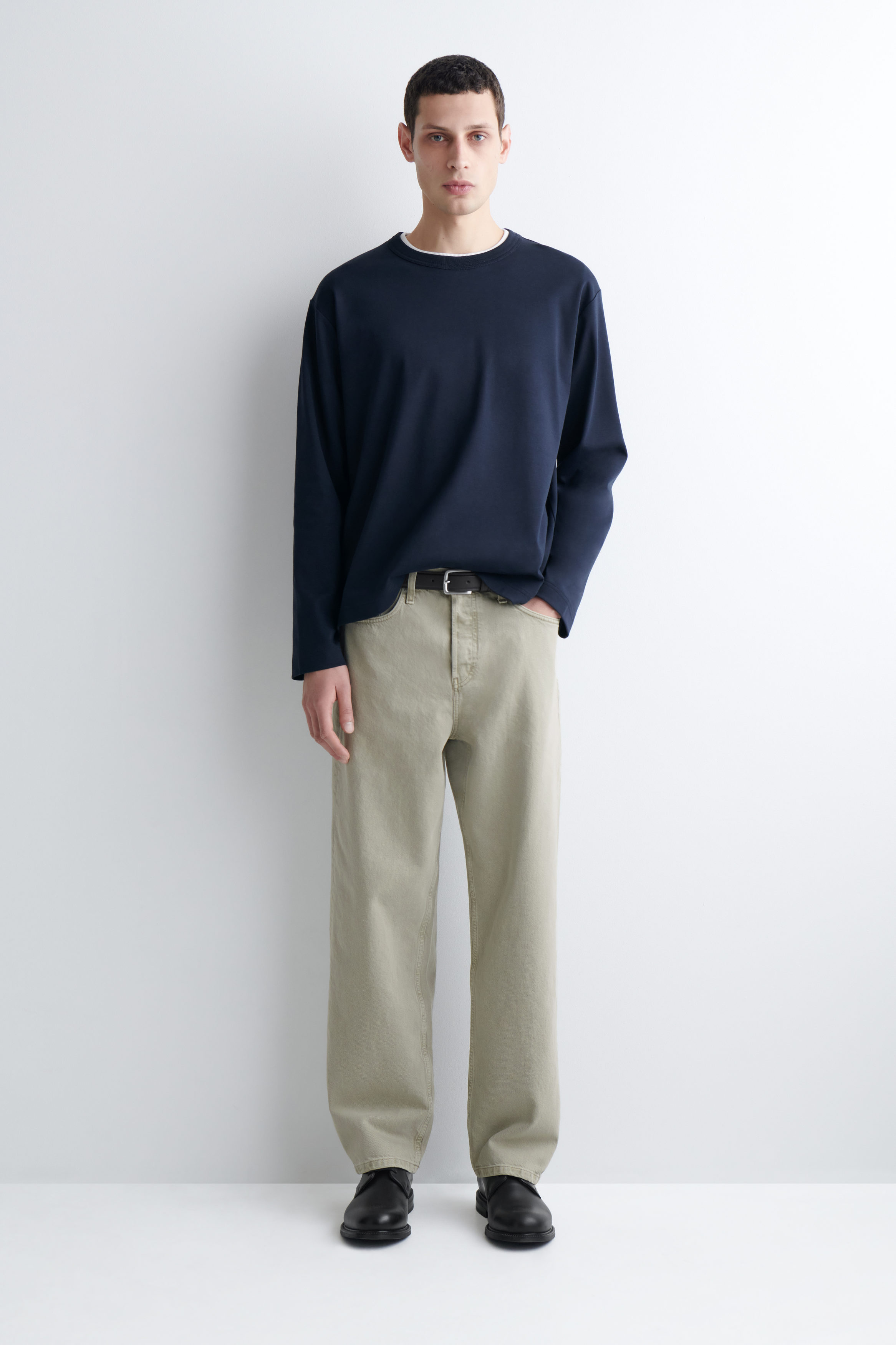 RIDER RELAXED-FIT STRAIGHT-LEG JEANS - LIGHT KHAKI | COS CA