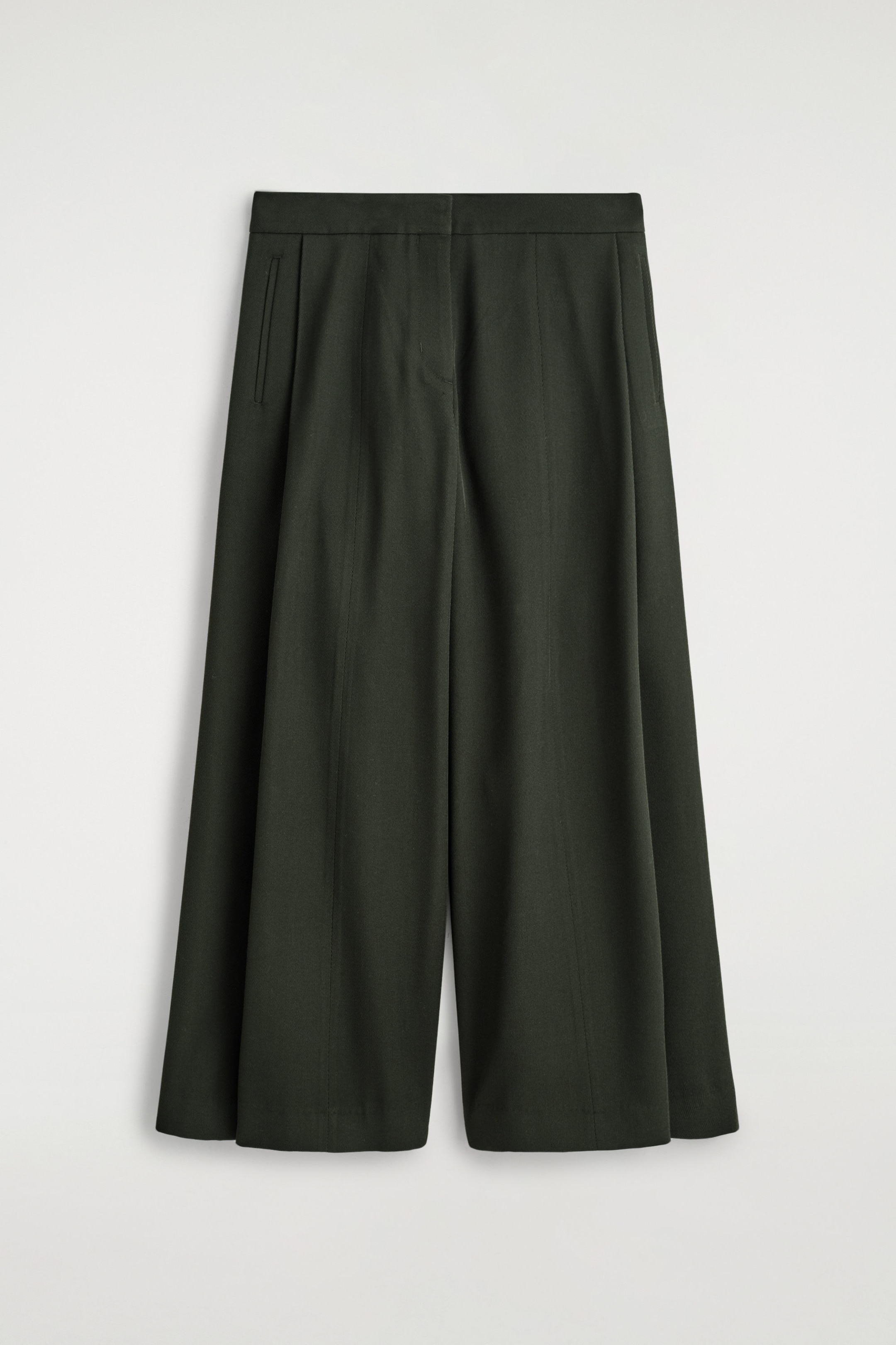 RELAXED WOOL-BLEND WIDE-LEG PANTS
