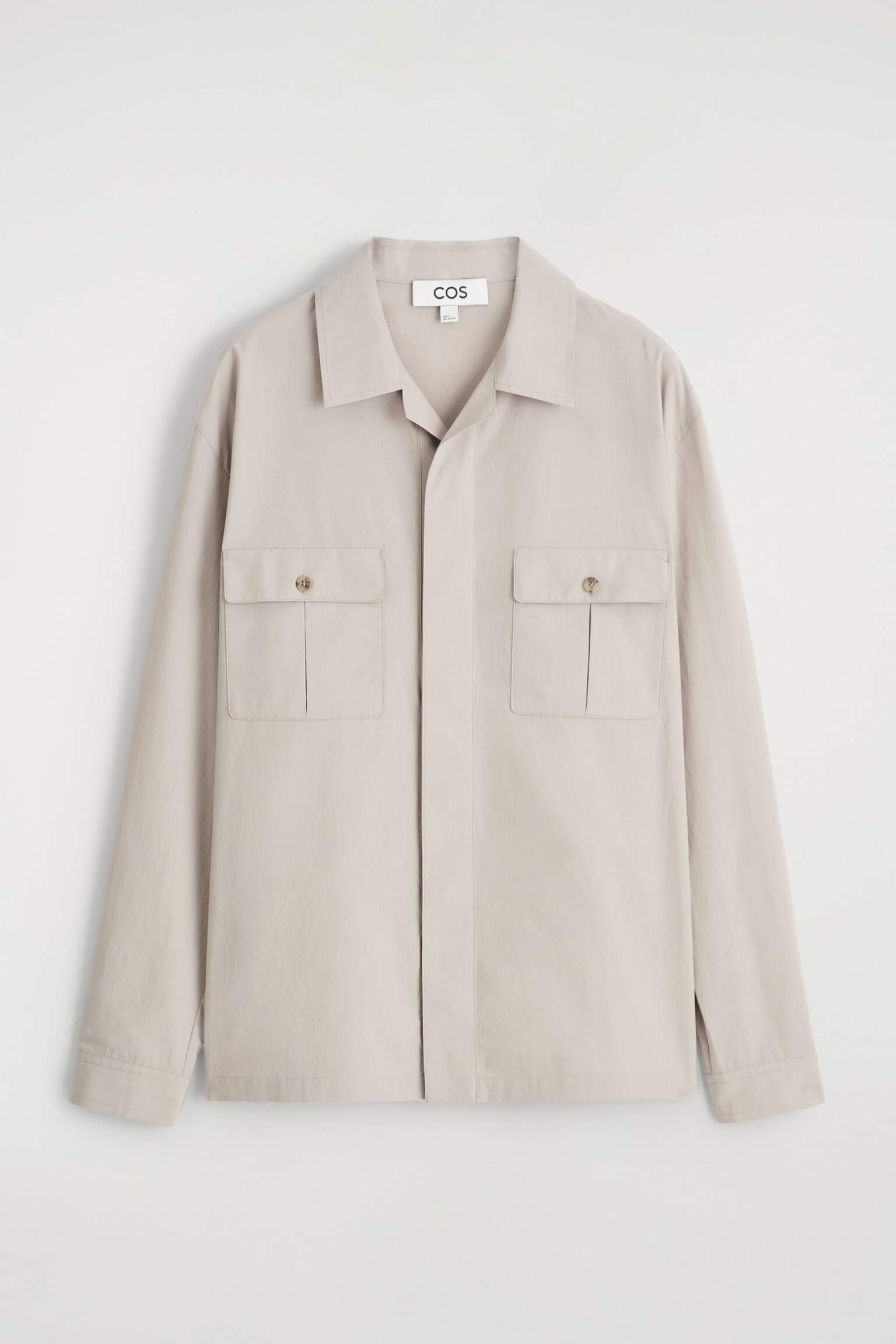 CHEMISE DÉCONTRACTÉE EN COTON - TAUPE CLAIR/TAUPE FONCÉ - 2
