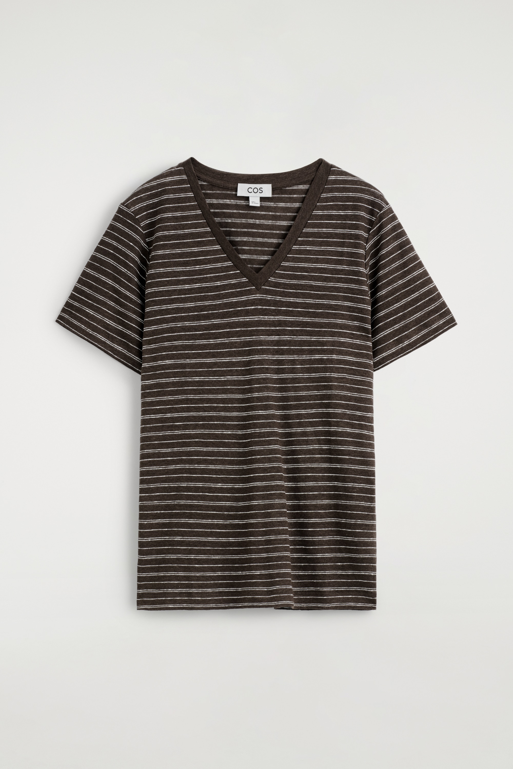 TRICOU DIN IN CU DECOLTEU ÎN V - MARO / ALB / DUNGI/ROZ MELANJ/IVORY/NEGRU