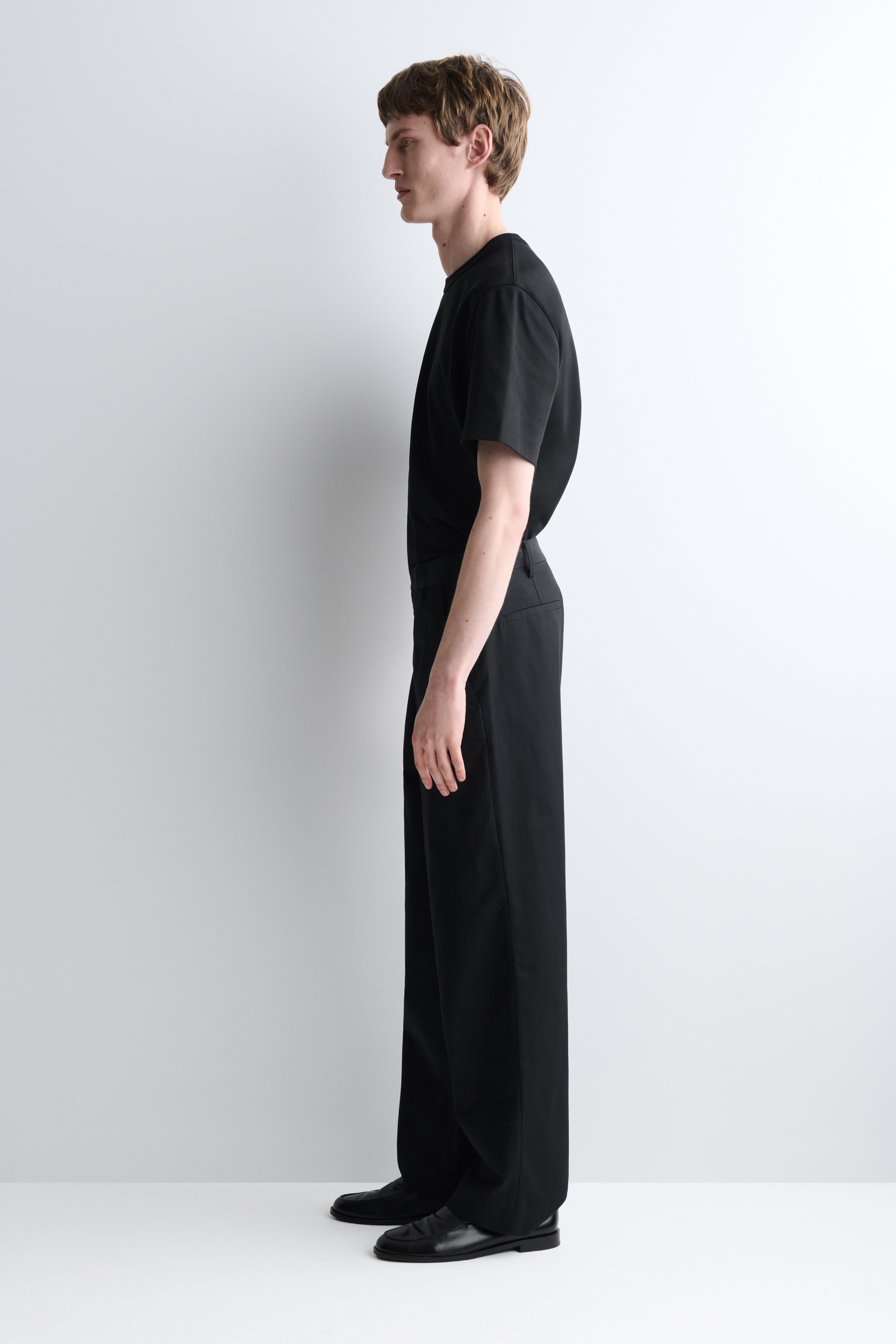 COTTON RELAXED-FIT WIDE-LEG CHINOS