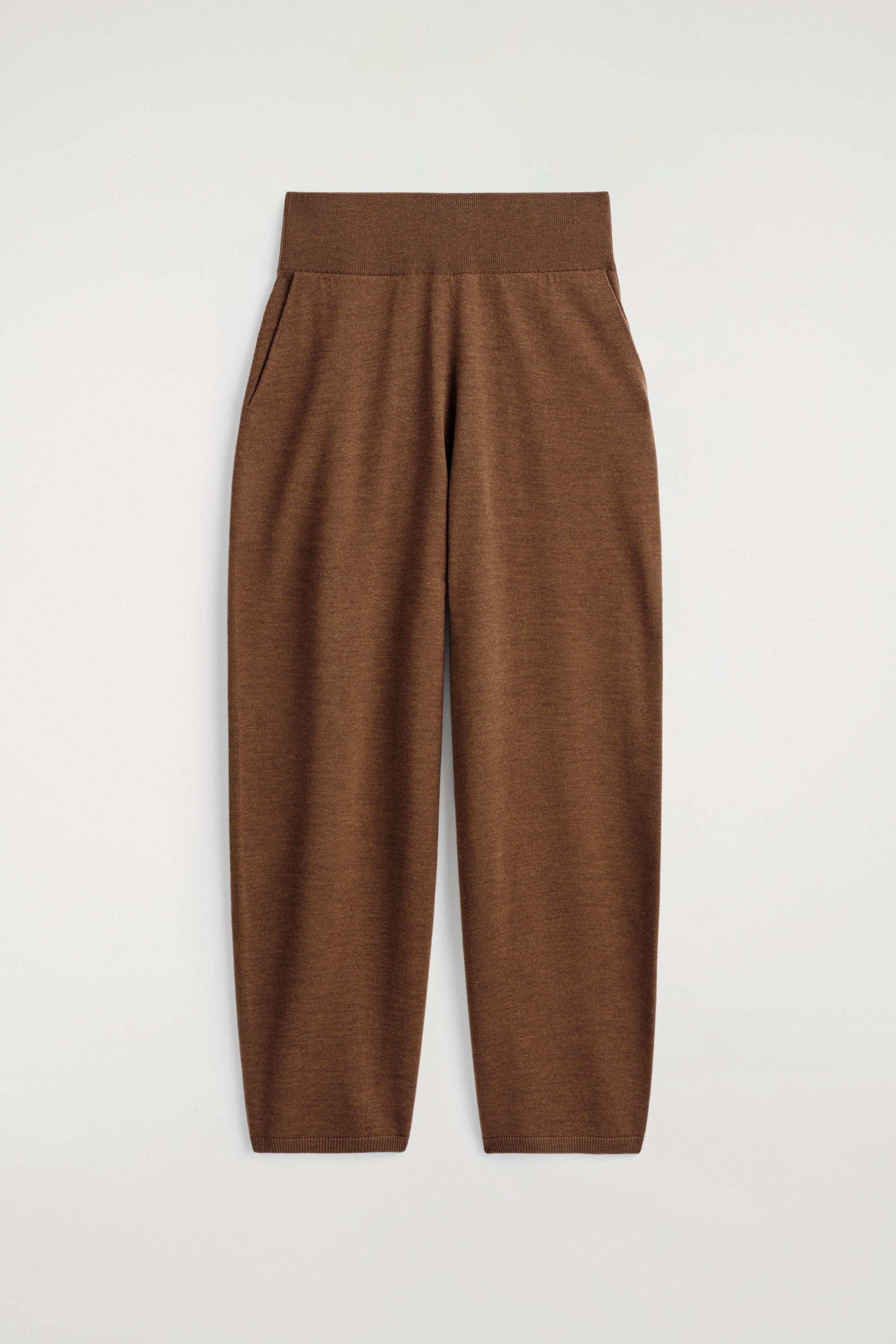 PANTALON BARREL EN LAINE MÉRINOS