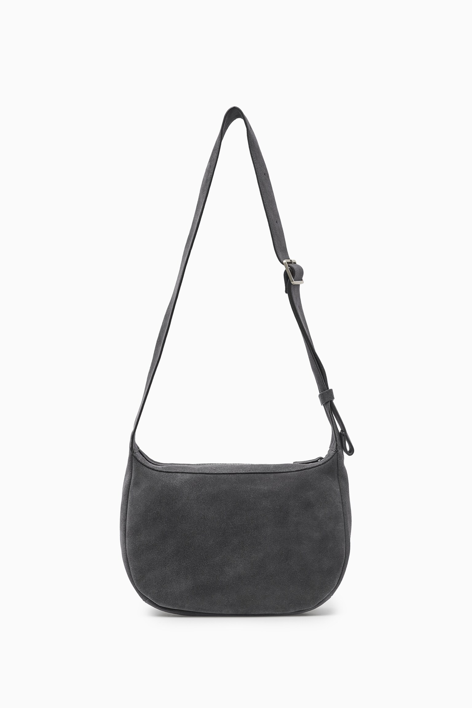 CROSSBODY SADDLE BAG - SUEDE - CHARCOAL