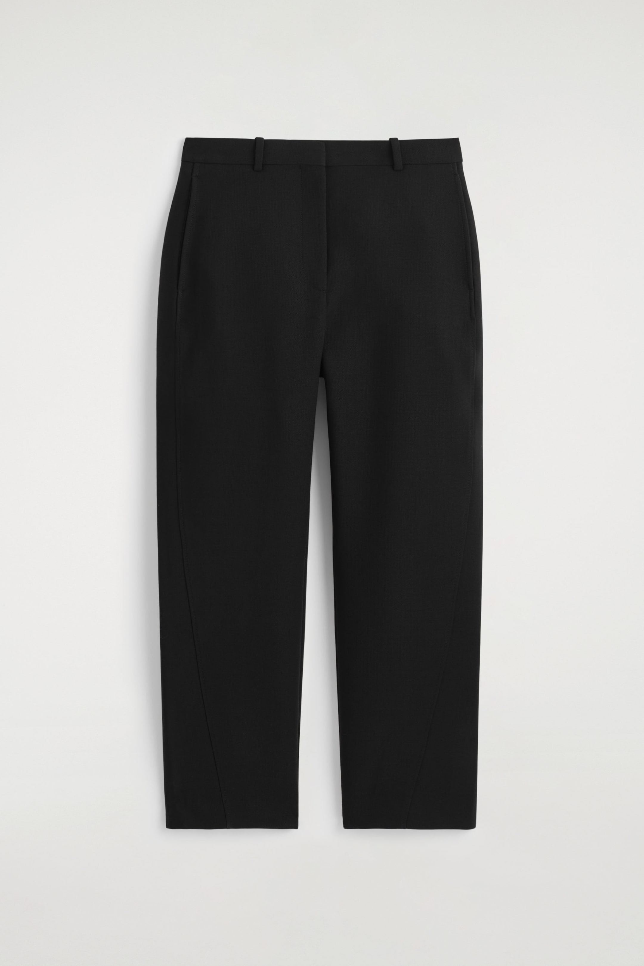 PANTALONI CROPPED CON TAGLIO BARREL IN LANA
