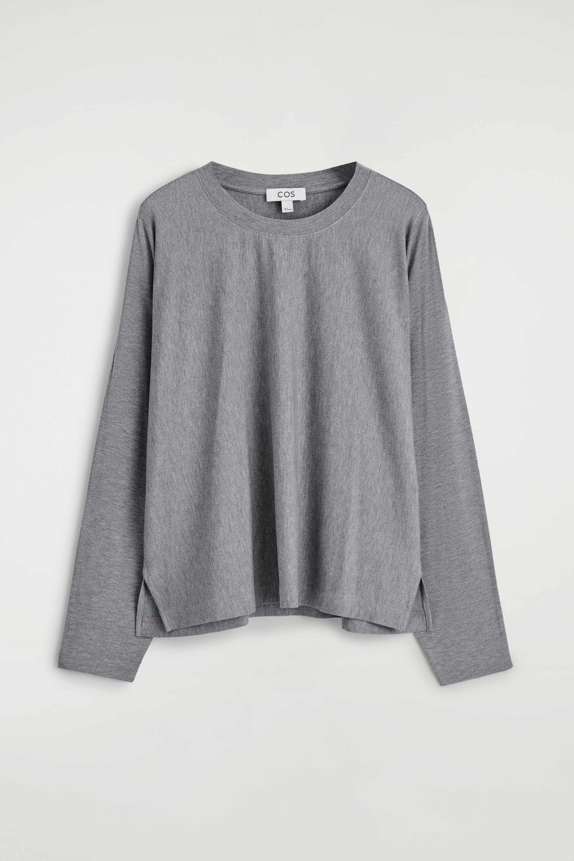 FLUID JERSEY LONG-SLEEVED TOP - GREY