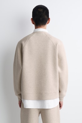 RELAXED SCUBA HENLEY TOP — BEIGE MÉLANGE 5