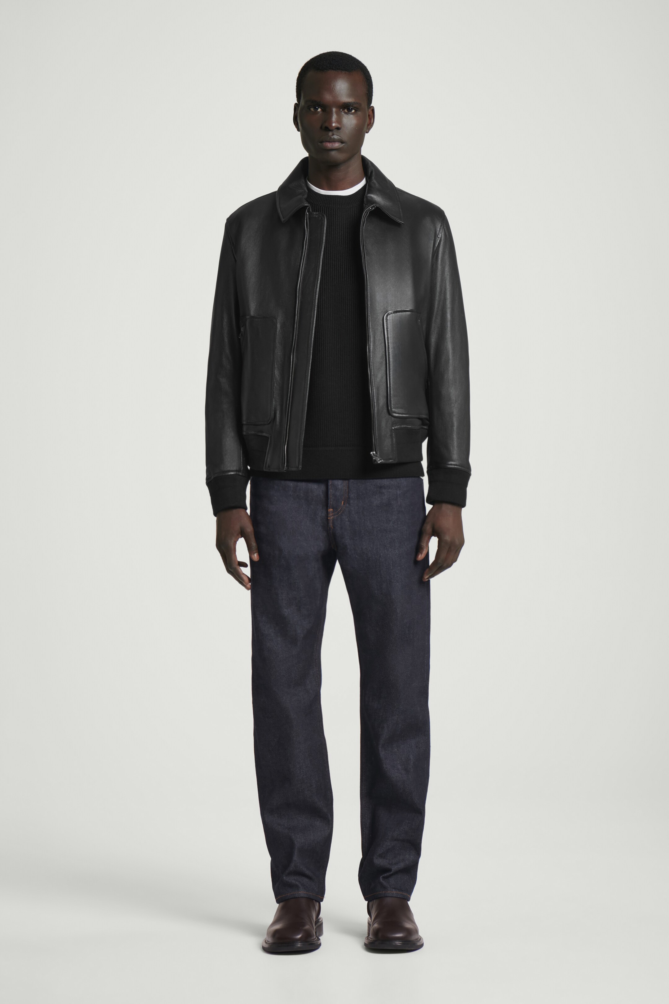 Ingrandisci l'immagine: RIBBED MERINO WOOL JUMPER - BLACK - UOMO | H&M CH 2