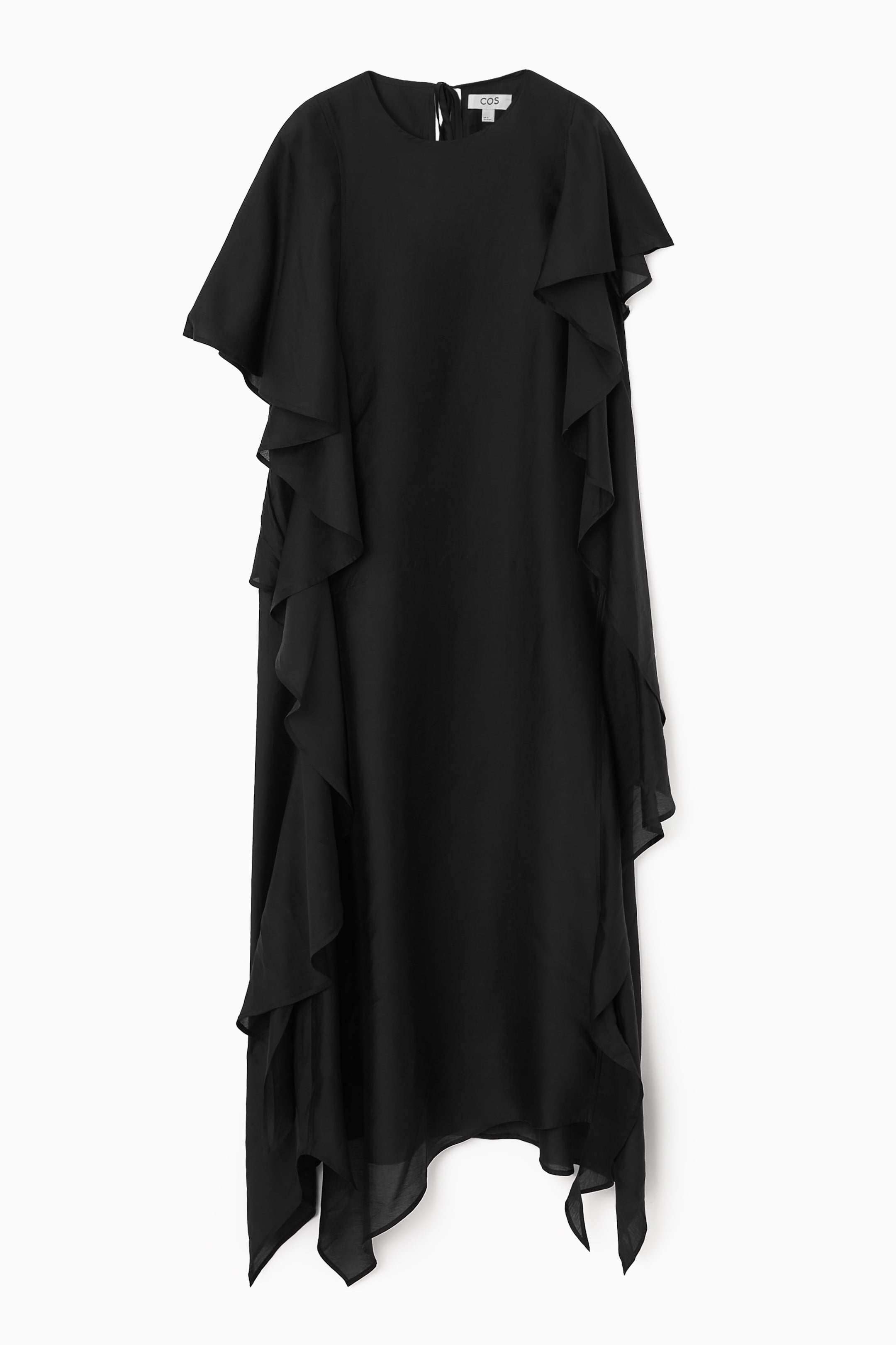Grösseres Bild ansehen: ASYMMETRISCHES MIDIKLEID MIT VOLANTS - SCHWARZ - DAMEN | H&M CH 1