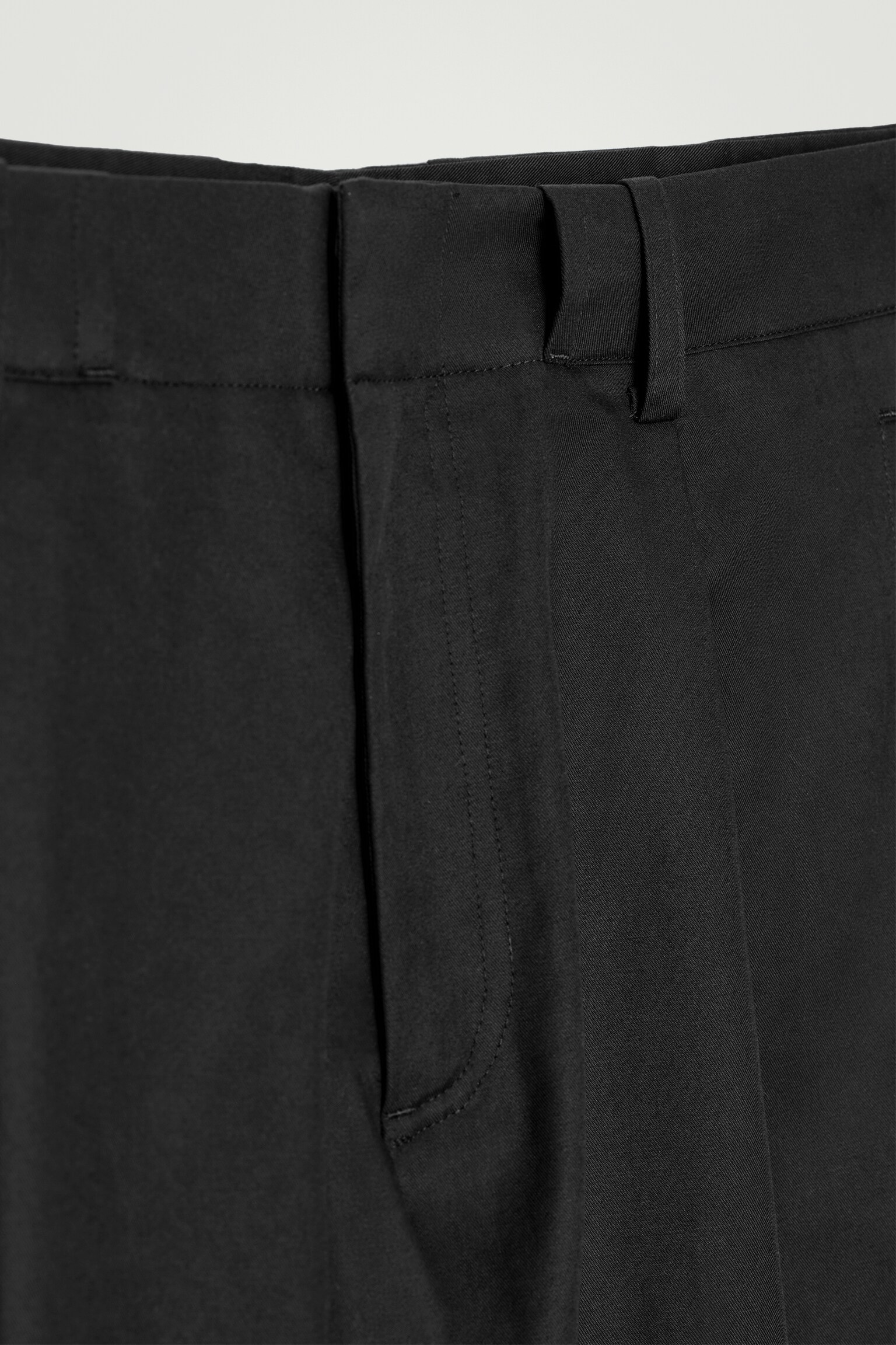 PANTALÓN DE ALGODÓN CON DOBLADILLOS ENROLLADOS - NEGRO/BEIGE - 3