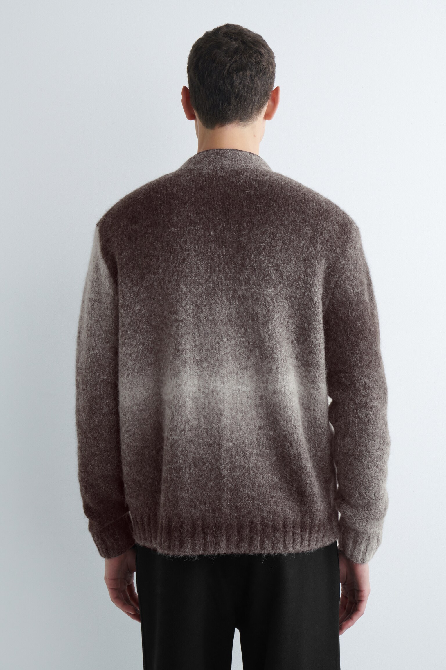 קרדיגן Degradé מתערובת אלפקה - אפור / דגרדה - 4