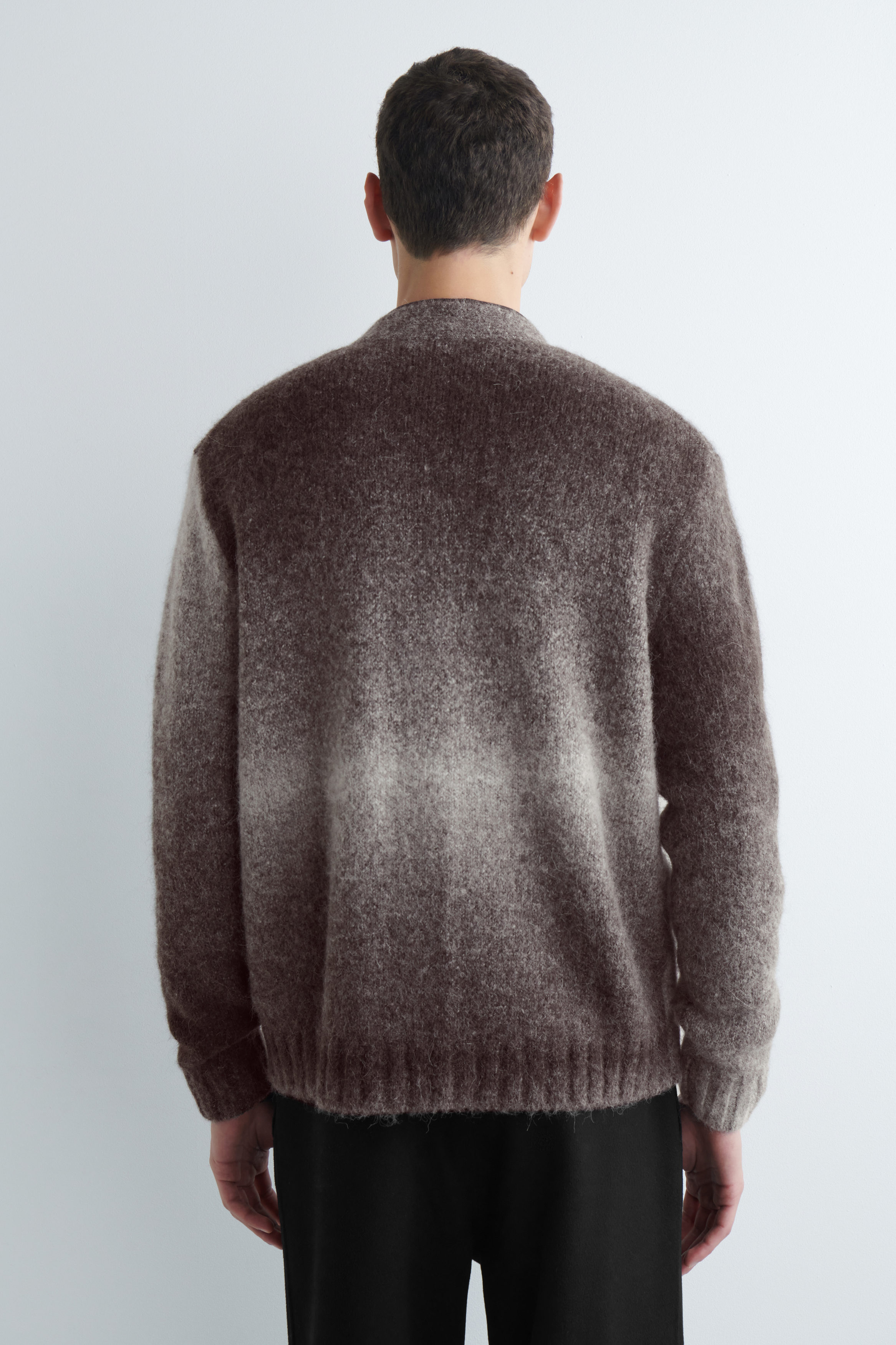 DEGRADE ALPACA-BLEND CARDIGAN - GRAY / DÉGRADÉ | COS US