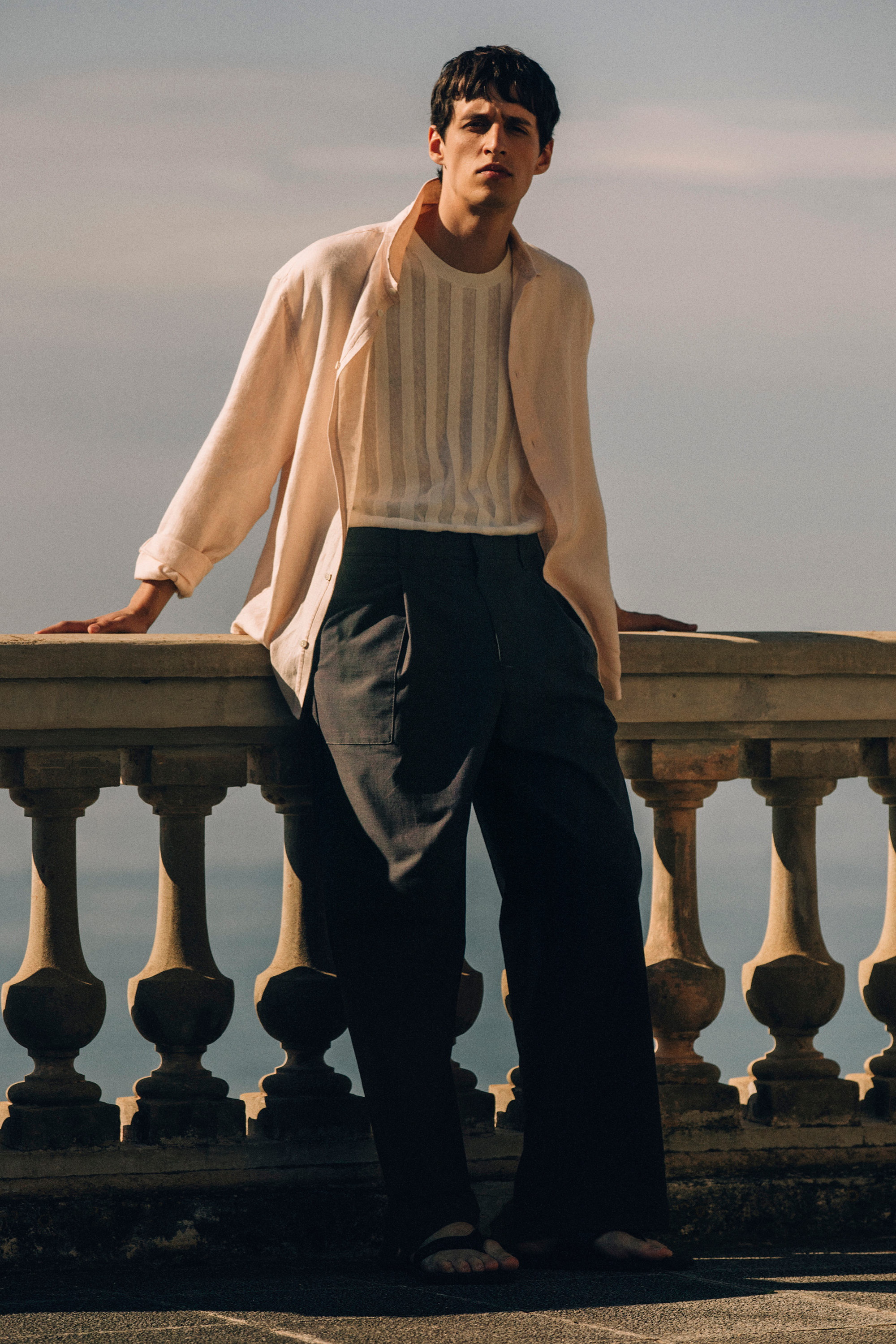 WIDE-LEG COTTON-TWILL PANTS - DARK BROWN | COS US