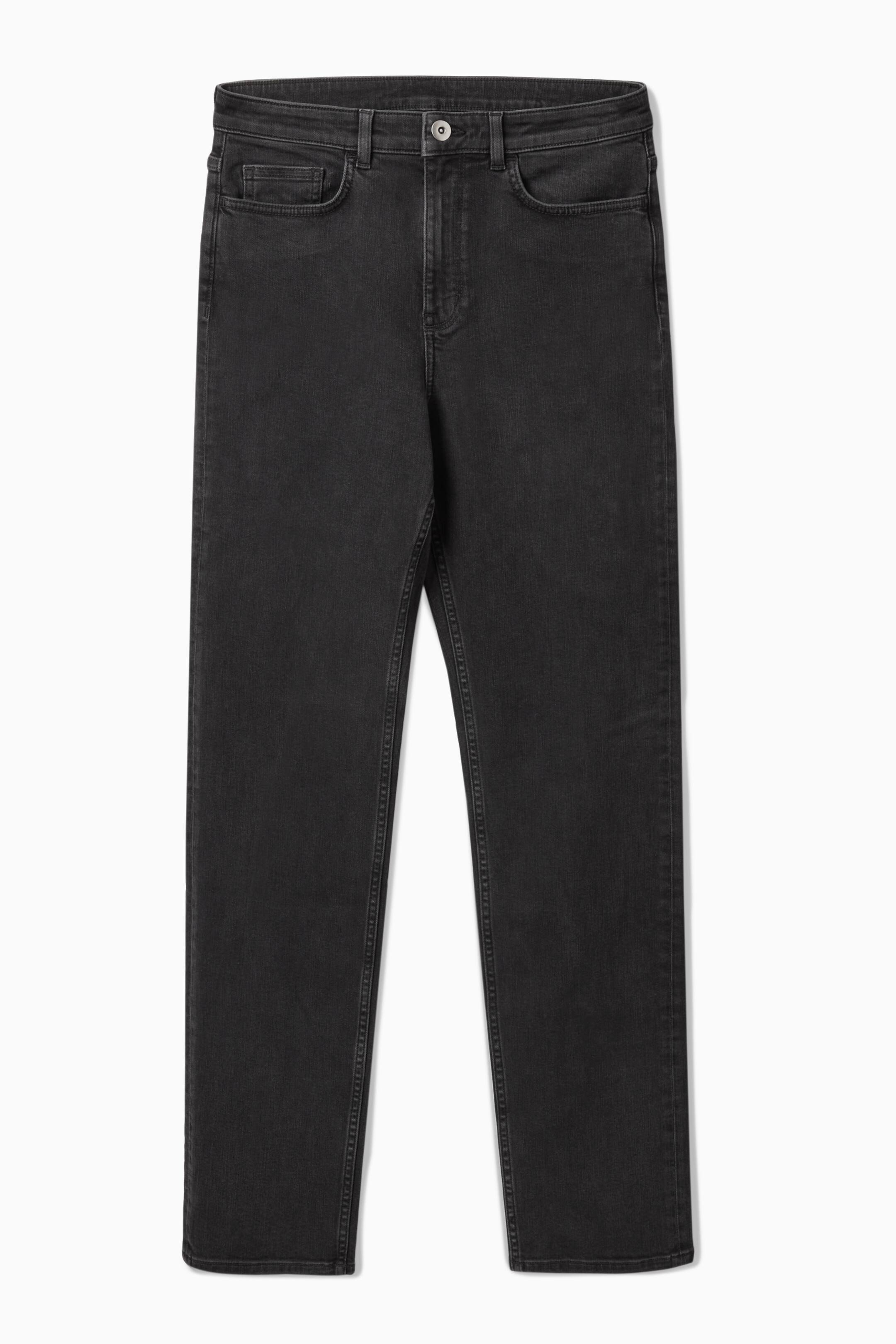 Vis større bilde: STRAIGHT-LEG SLIM-FIT FULL-LENGTH JEANS - WASHED BLACK - Ladies | H&M NO 1