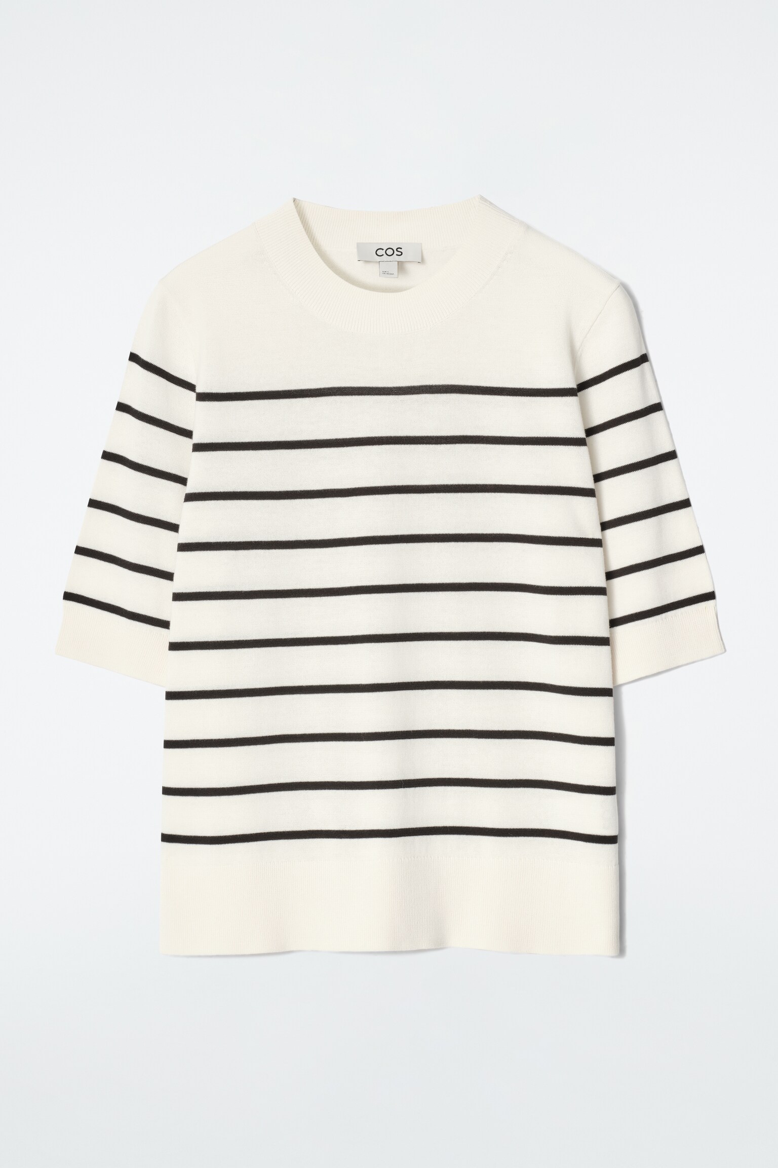 CAMISETA DE PUNTO REGULAR FIT - BLANCO ROTO/A RAYAS/BLANCO ROTO/ROJO - 2