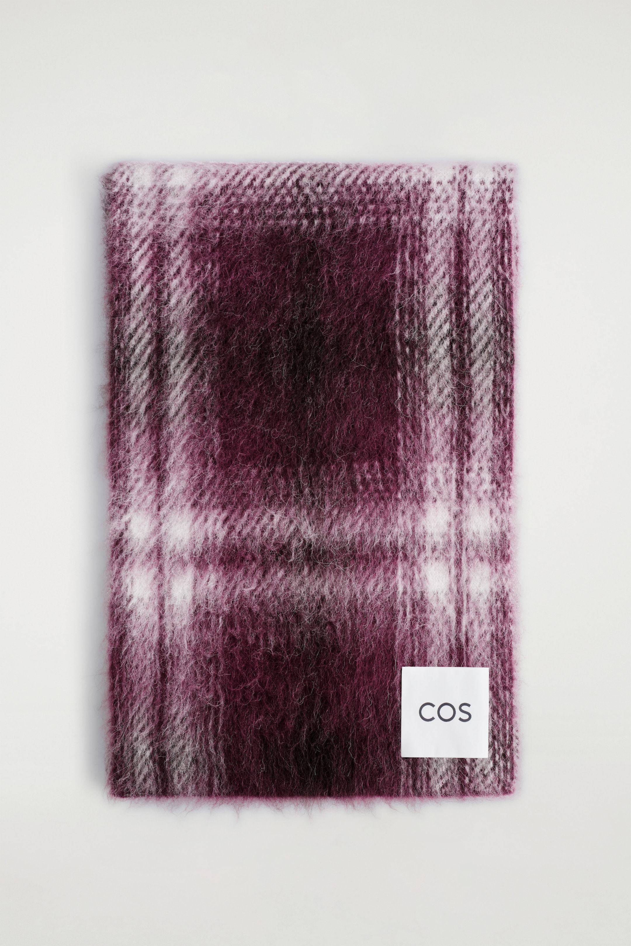 CHECKED ALPACA-BLEND SCARF