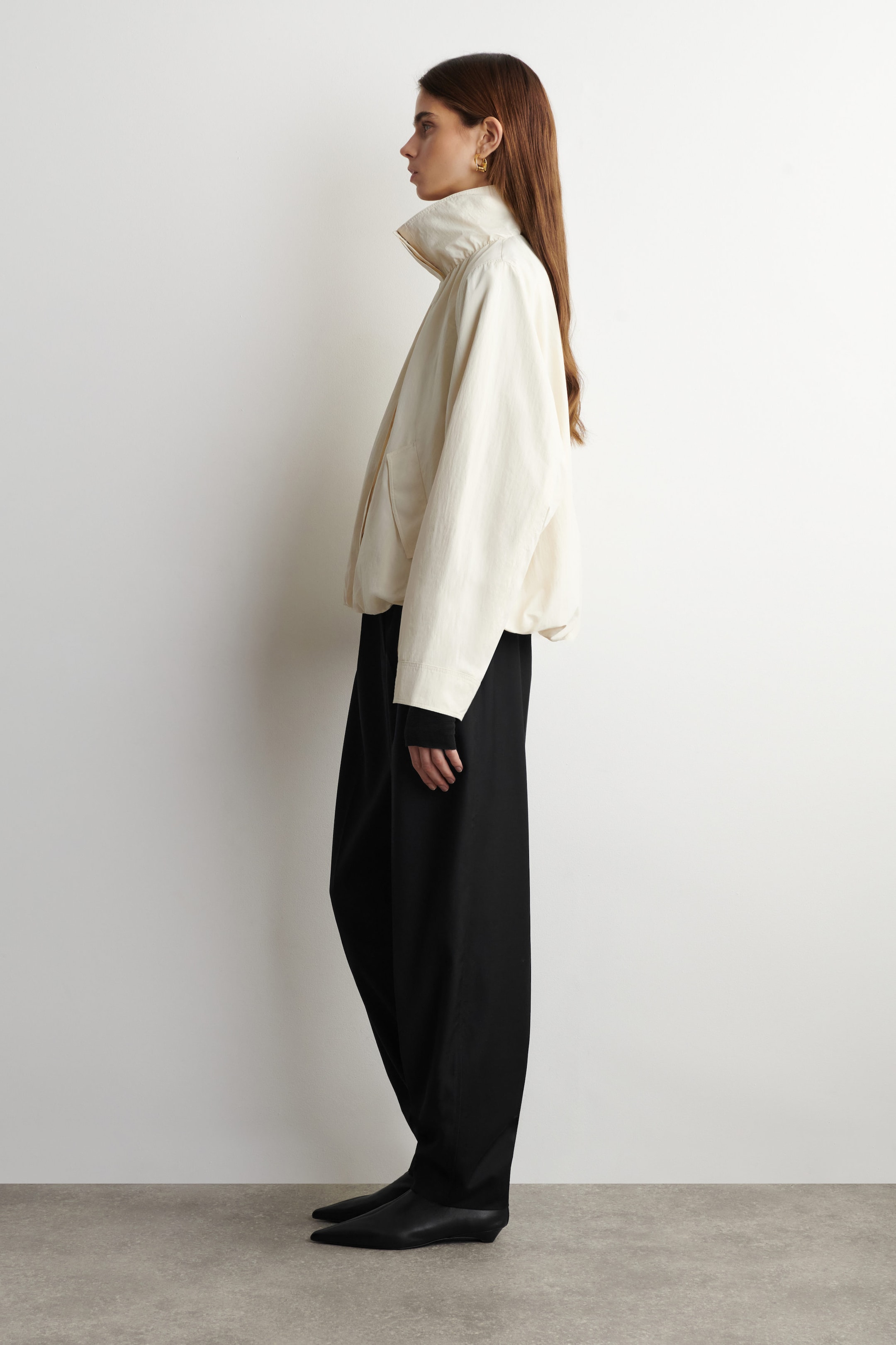 NYLON mock-NECK JACKET