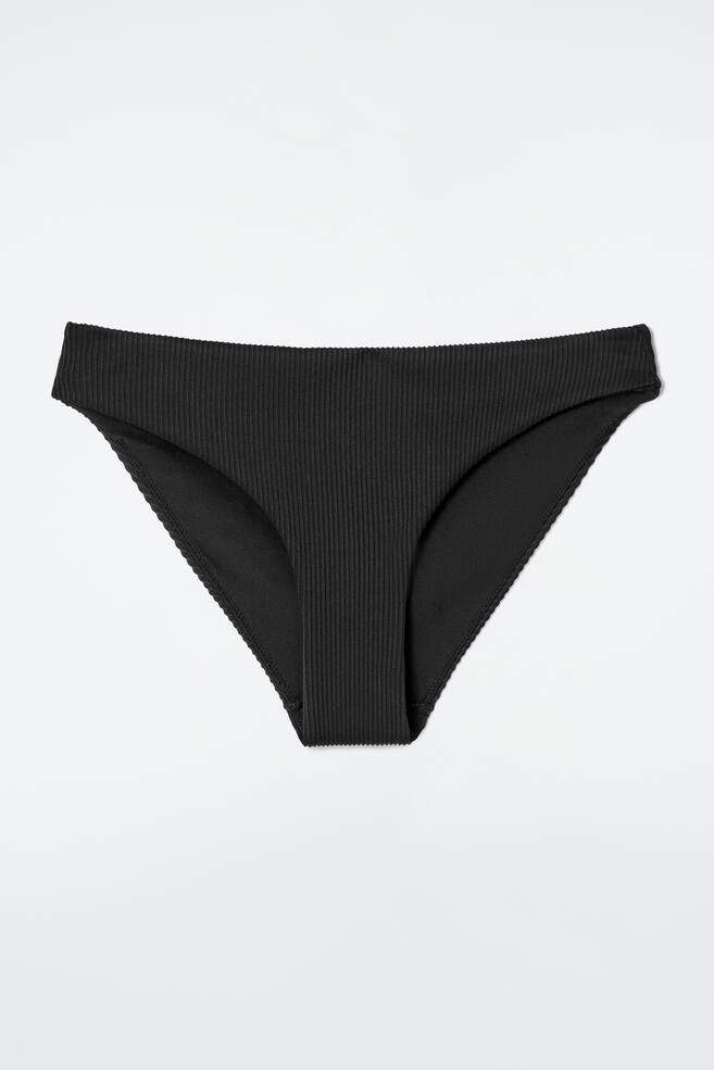 GERIPPTE KLASSISCHE BIKINIHOSE - SCHWARZ - 1