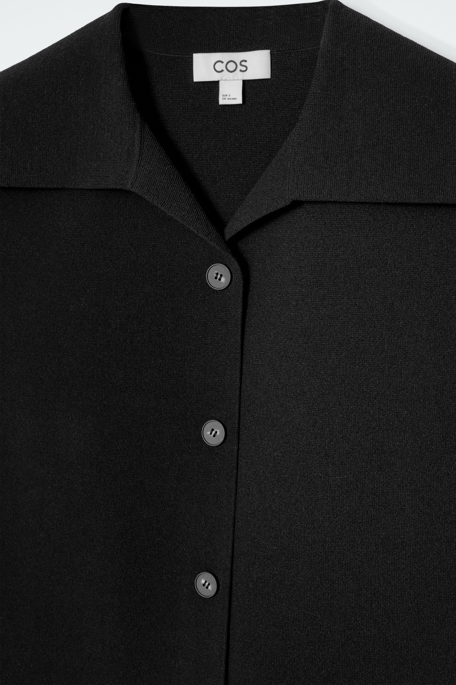 CHALECO DE PUNTO CON CUELLO - NEGRO - 7