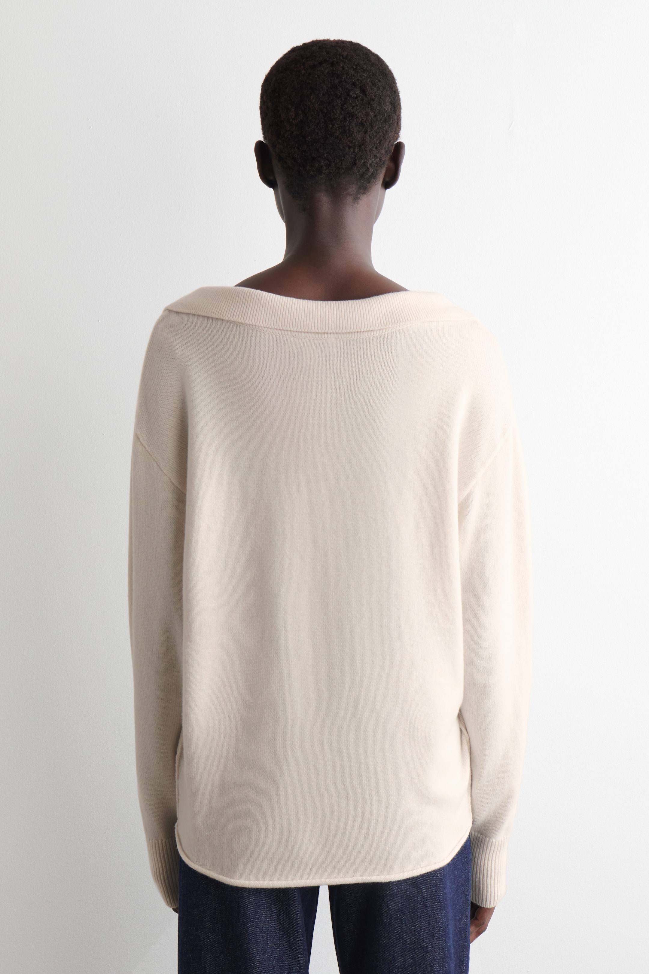 MERINO WOOL POLO SWEATER