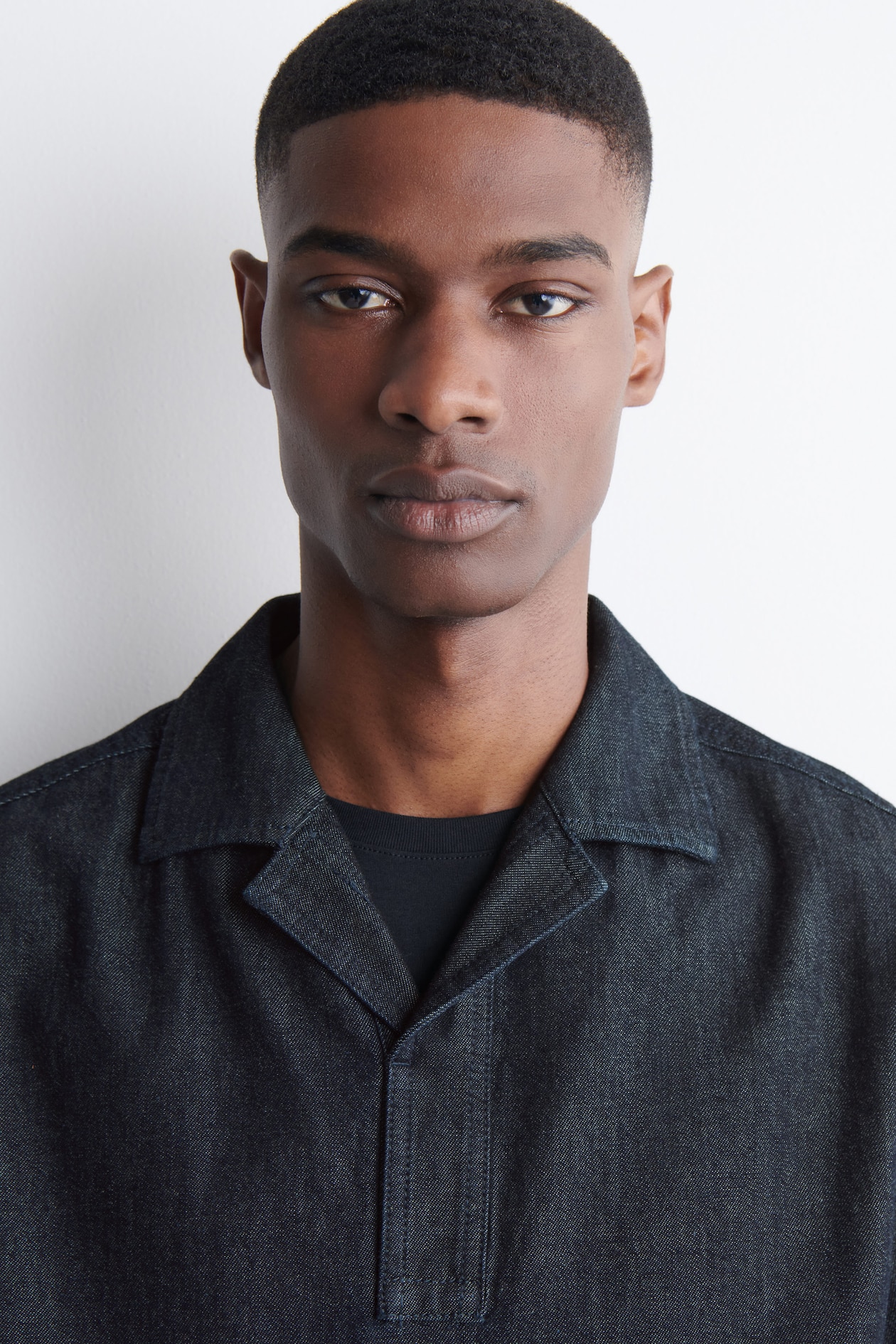 DENIM POPOVER SHIRT — INDIGO