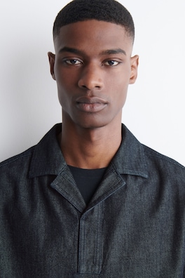 DENIM POPOVER SHIRT — INDIGO 4