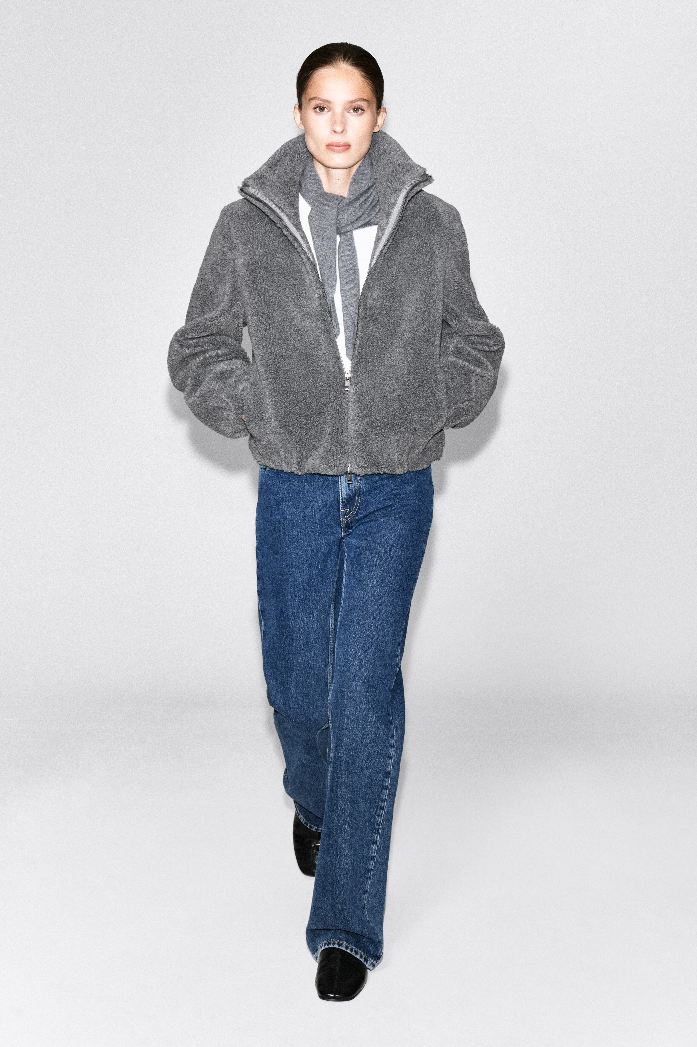 Mock-Neck Teddy Jacket by COS