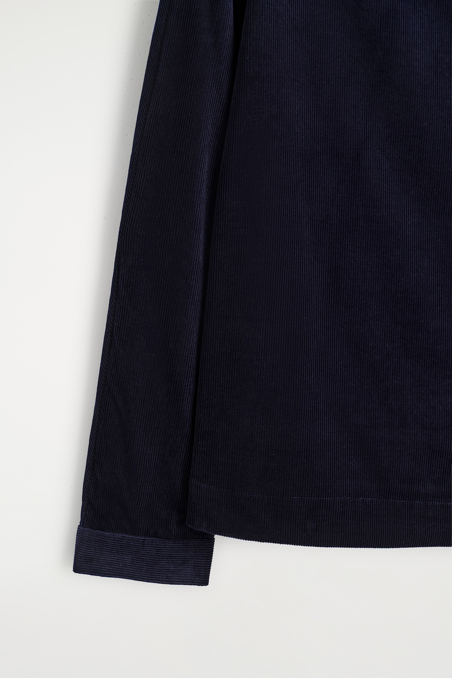STRAIGHT-NECK CORDUROY TOP - BLU NAVY - 5