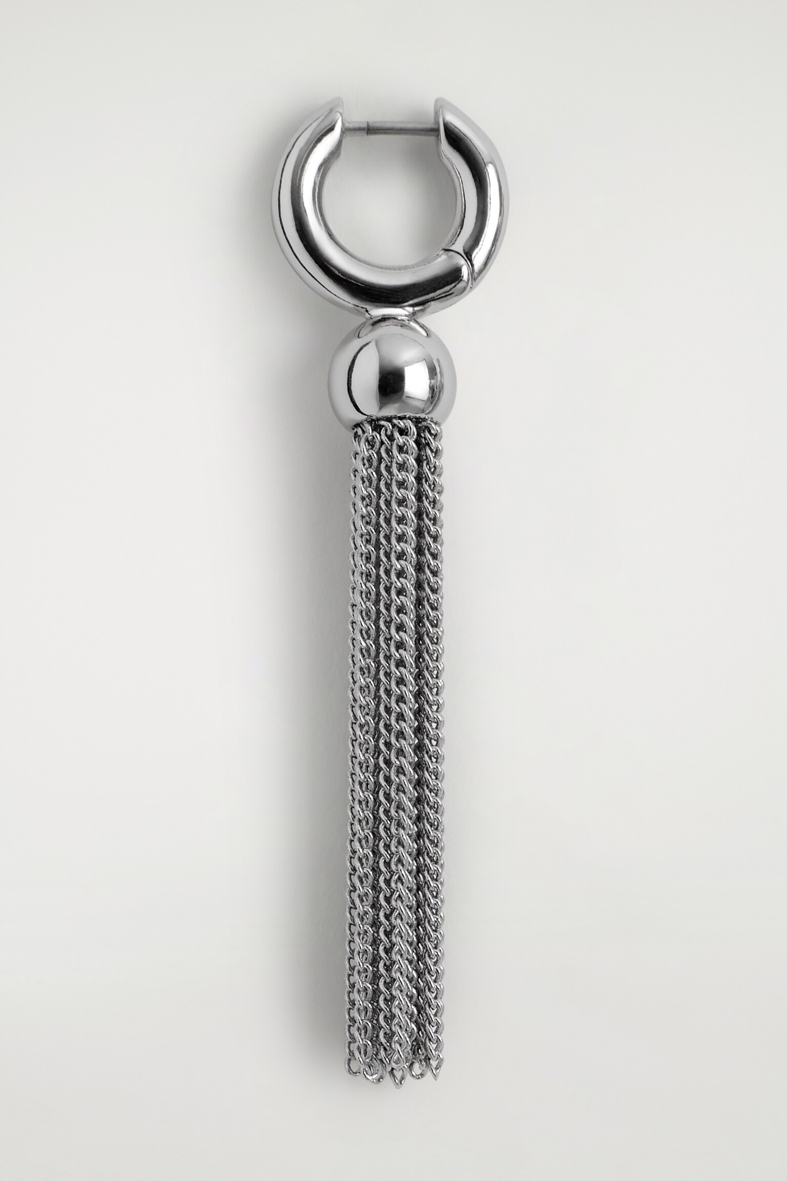 PENDIENTES CON FLECOS DE CADENA - PLATEADO - 4