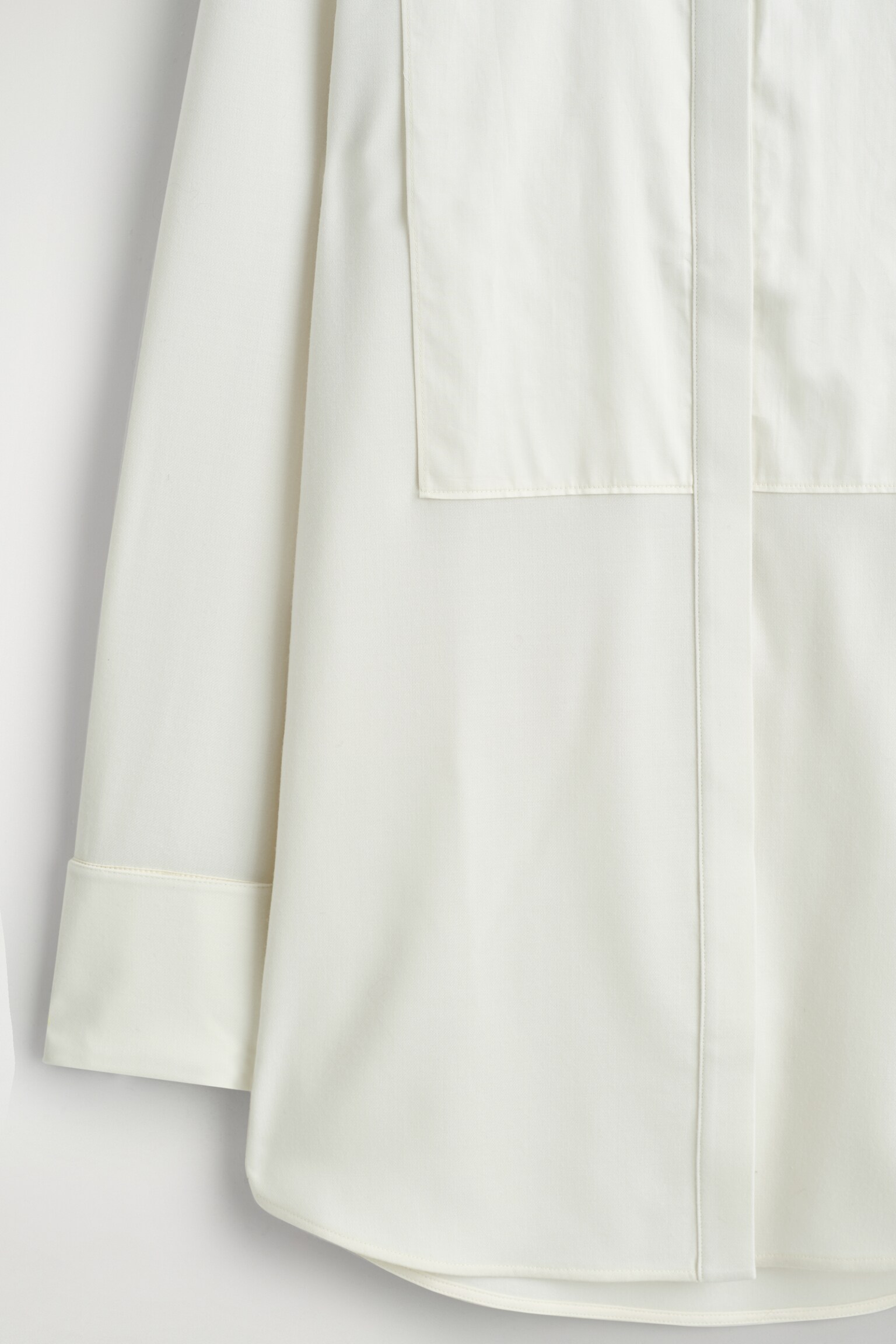 WOOL-BLEND TUXEDO SHIRT - WHITE - 3