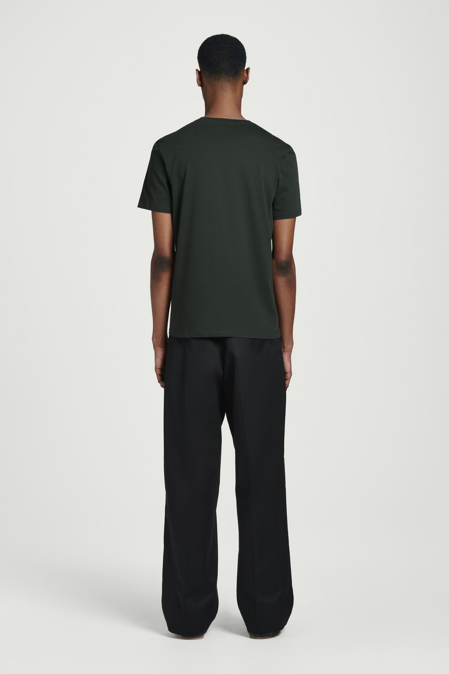 CAMISETA DE ALGODÓN REGULAR FIT - verde oscuro/Negro/AZUL MARINO/GRIS JASPEADO/Blanco - 5