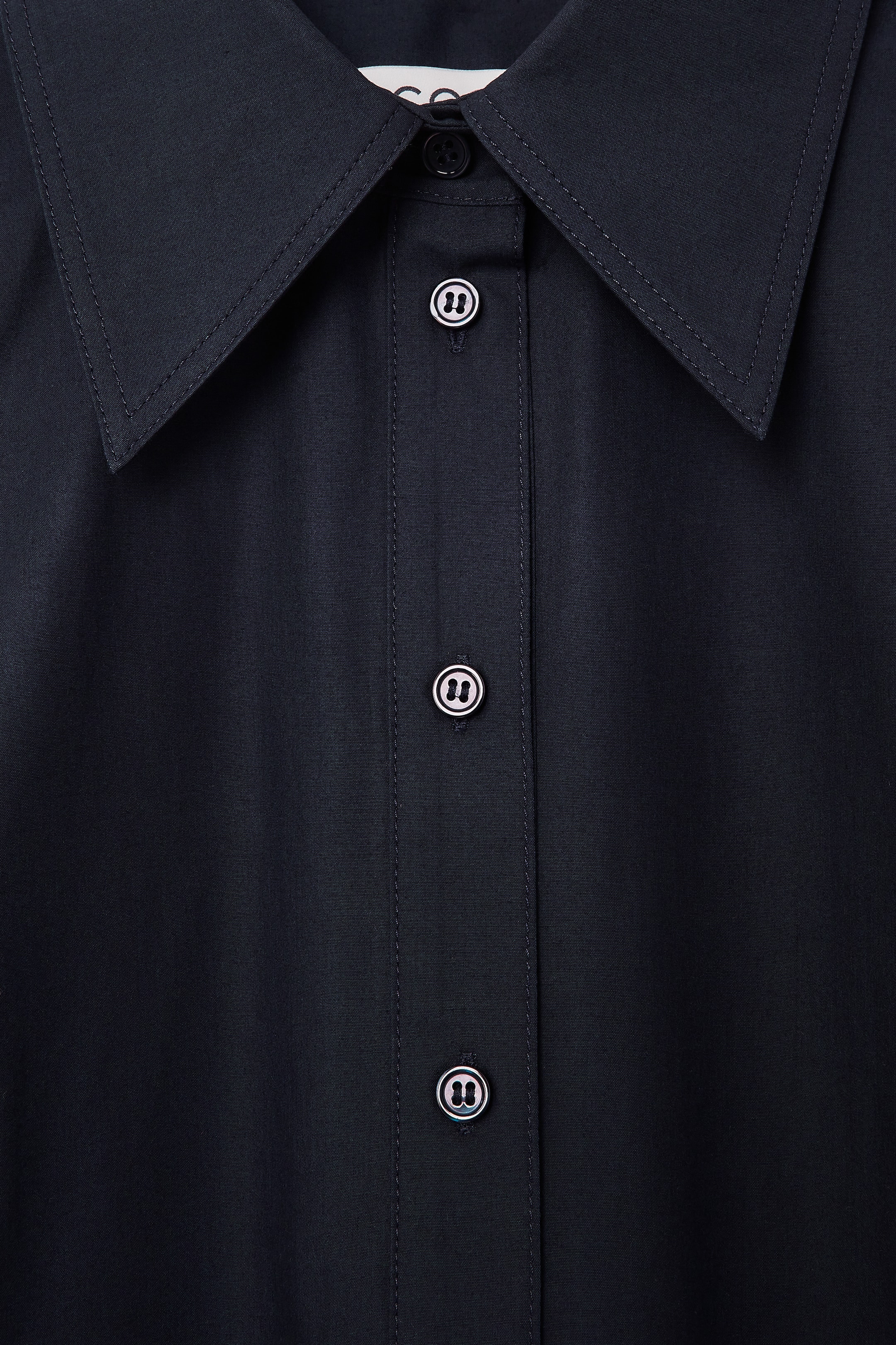 View larger image: BUCKLED-CUFF SHIRT DRESS - NAVY - Ladies | H&M GB 2