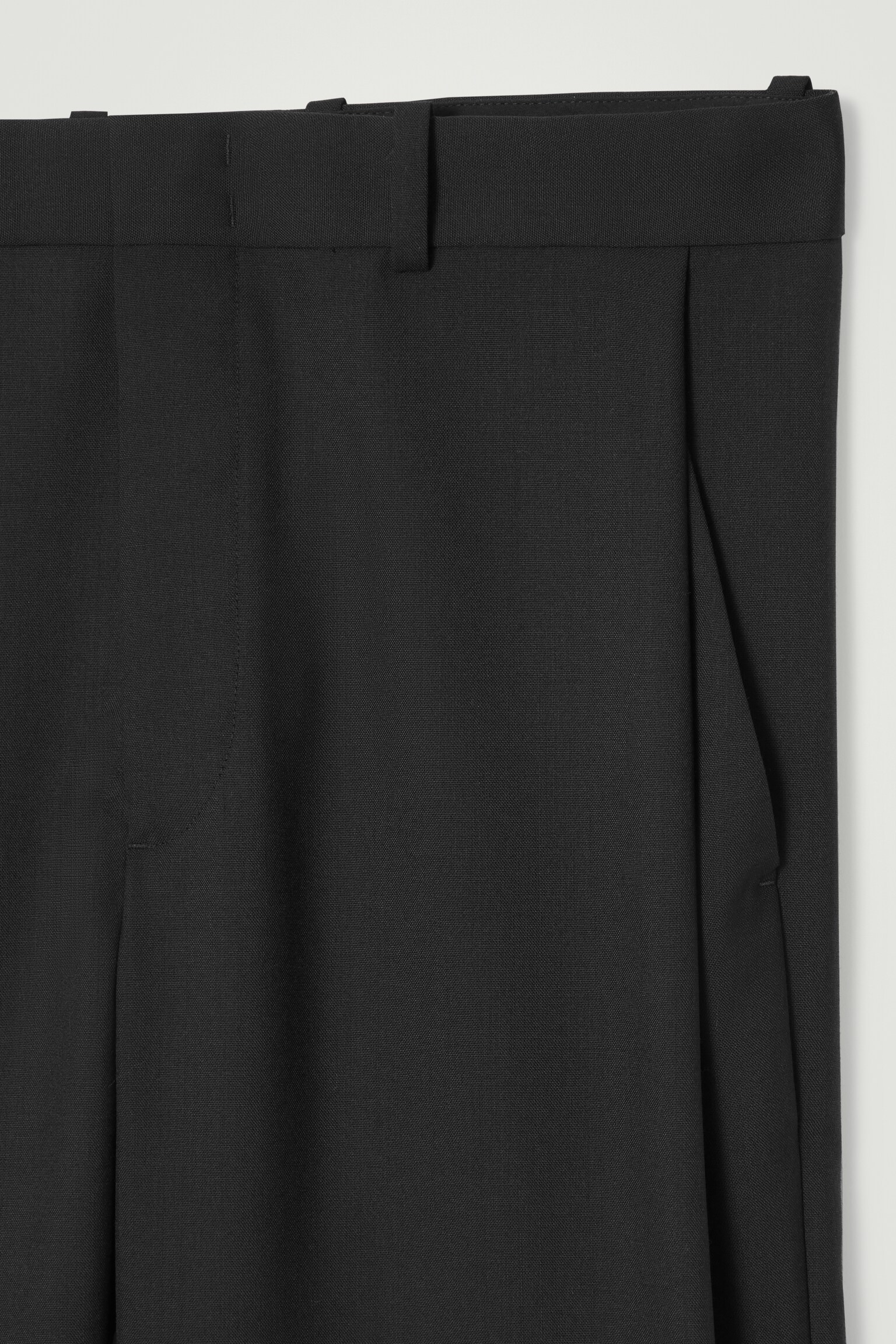 PANTALON COSTUME LAINE NATTÉE - LARGE - NOIR/GRIS - 2