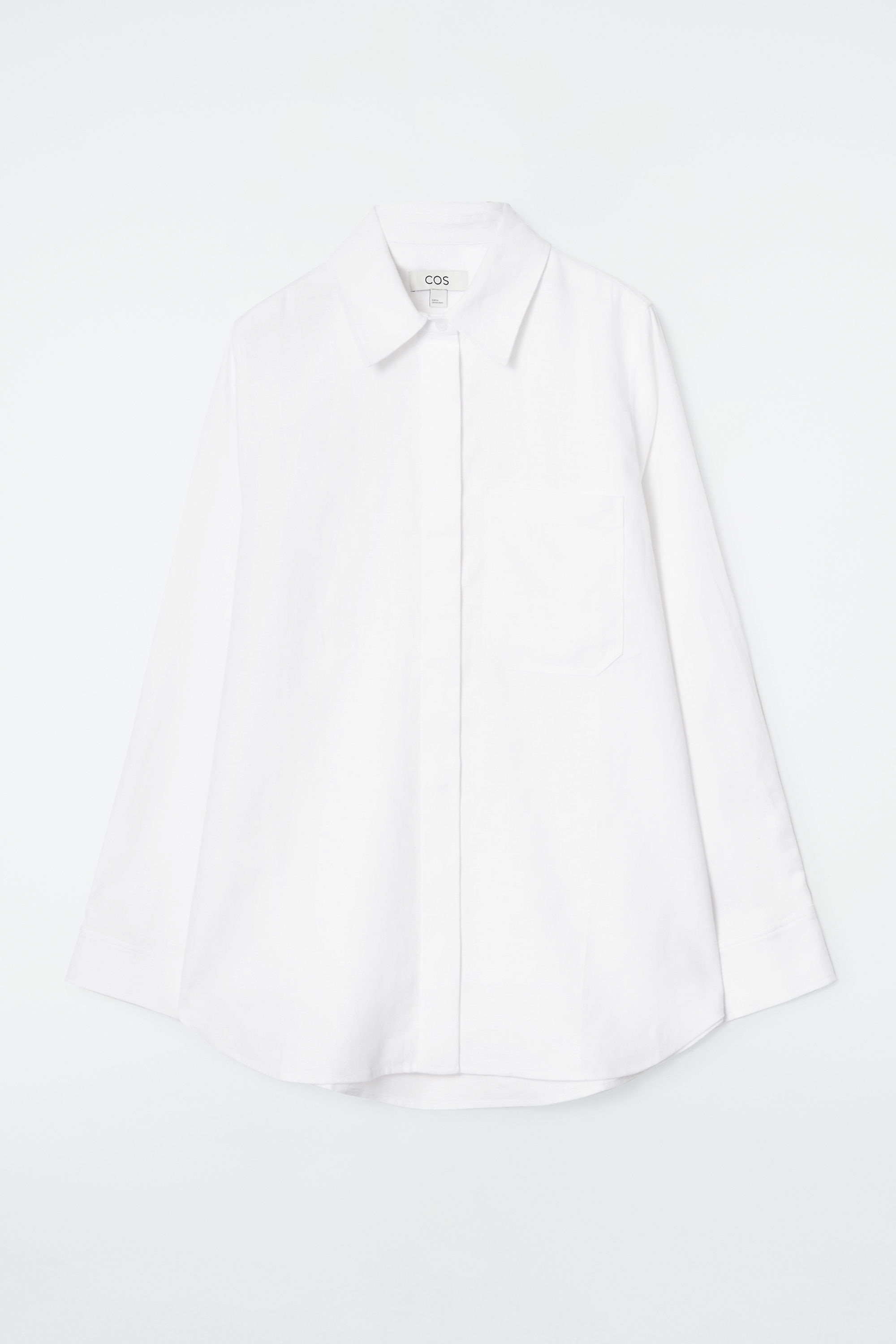 シャツ HUECLOSET H Linen Overfit Shirt 25KERO415 OVERSIZED LINEN SHIRT - WHITE | COS