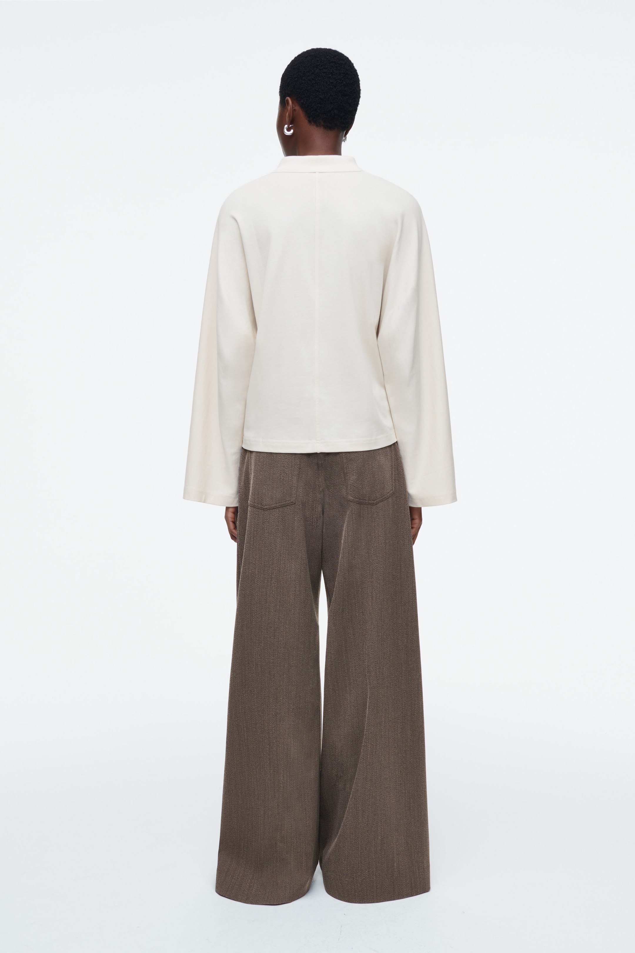 BOXY LONG-SLEEVED POLO SHIRT