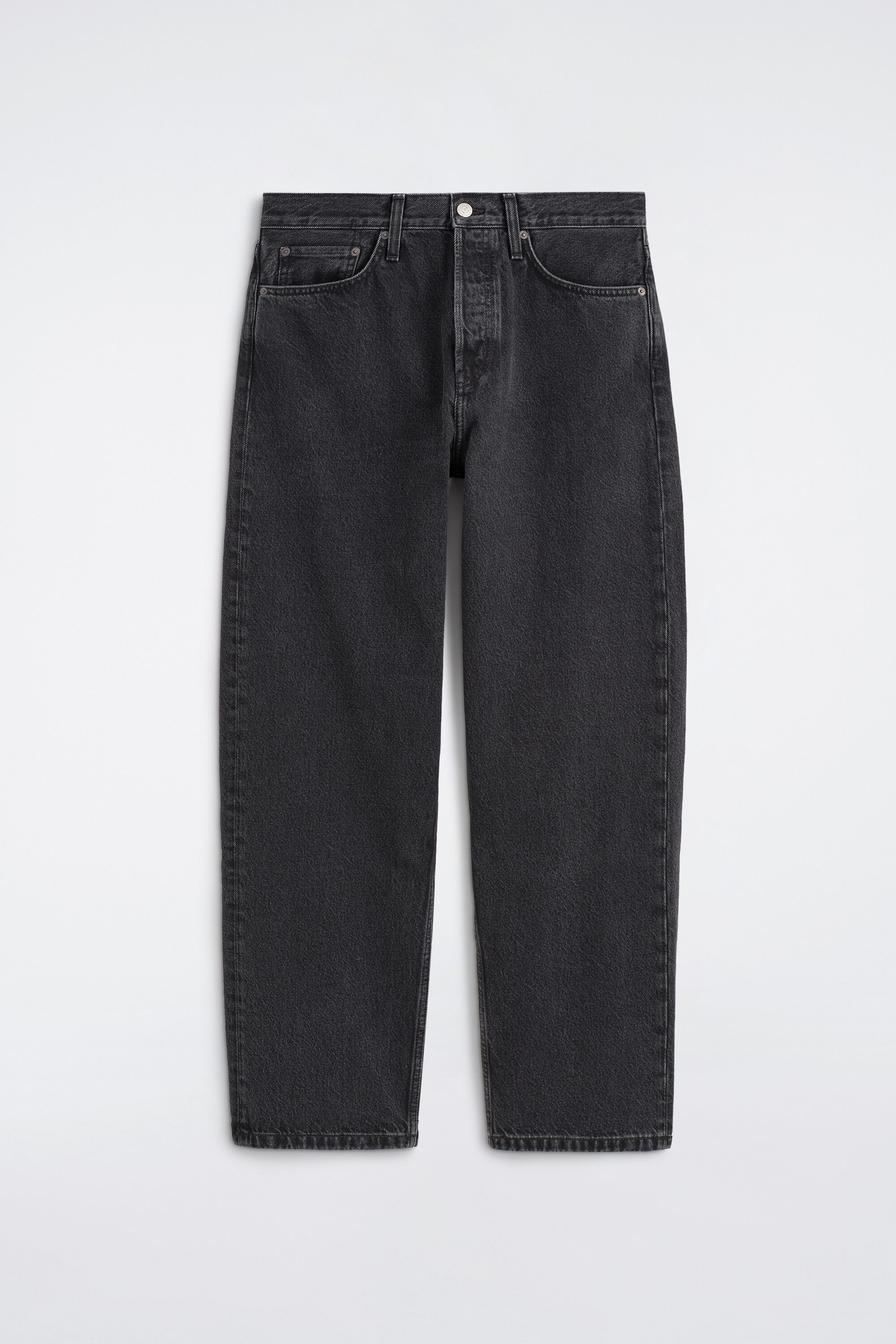 RIDER RELAXED-FIT STRAIGHT-LEG JEANS - BLACK | COS