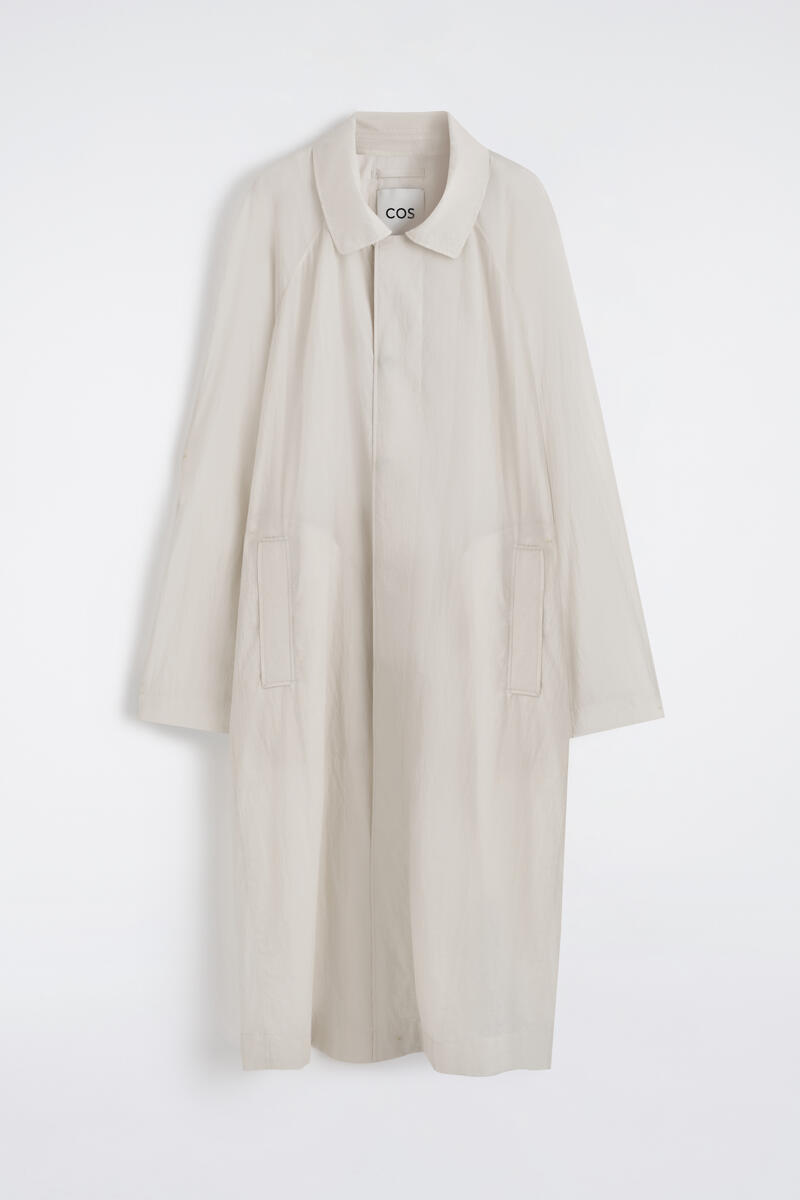 Technical Sheer-Nylon Trench Coat