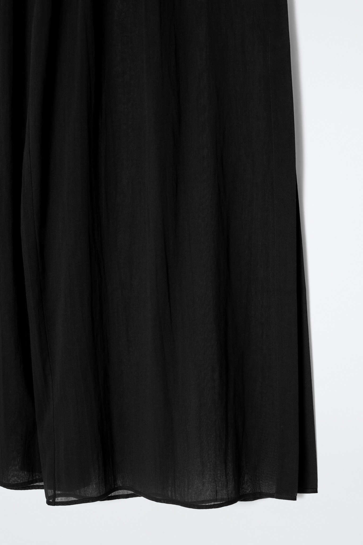 PANTALONI IN COTONE INCRESPATO - NERO/BIANCO - 4