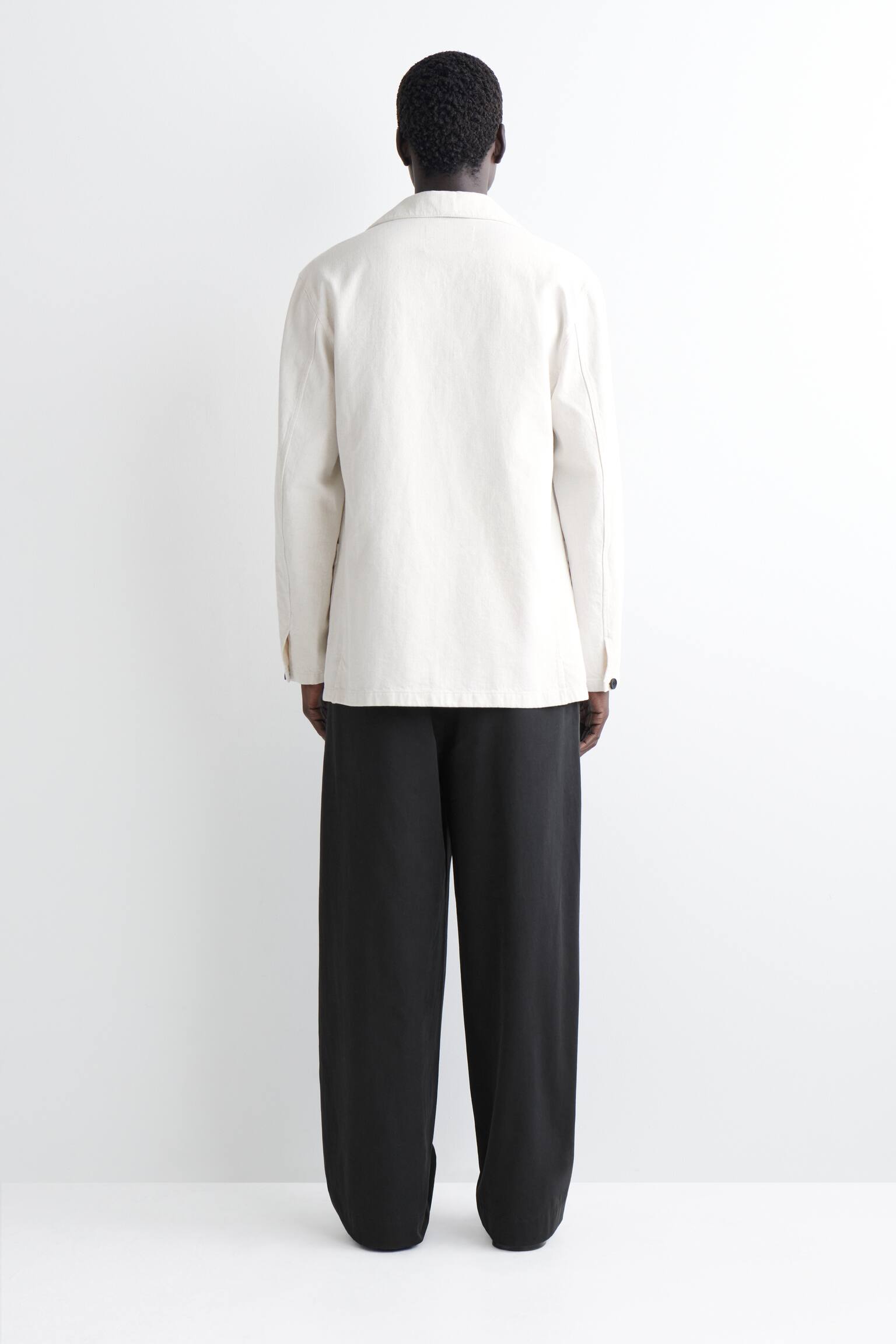 DENIM OVERSHIRT - לבן/INDIGO - 4